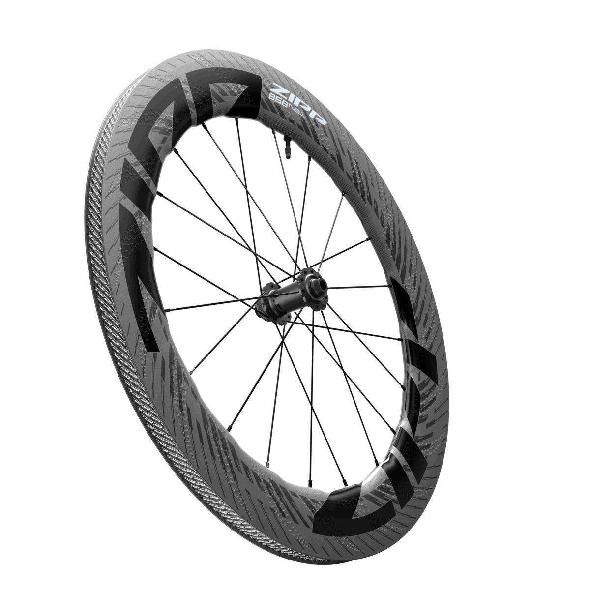 Przednie koło rowerowe z oponą typu tubeless Zipp 858 Nsw CL 700C MY2023