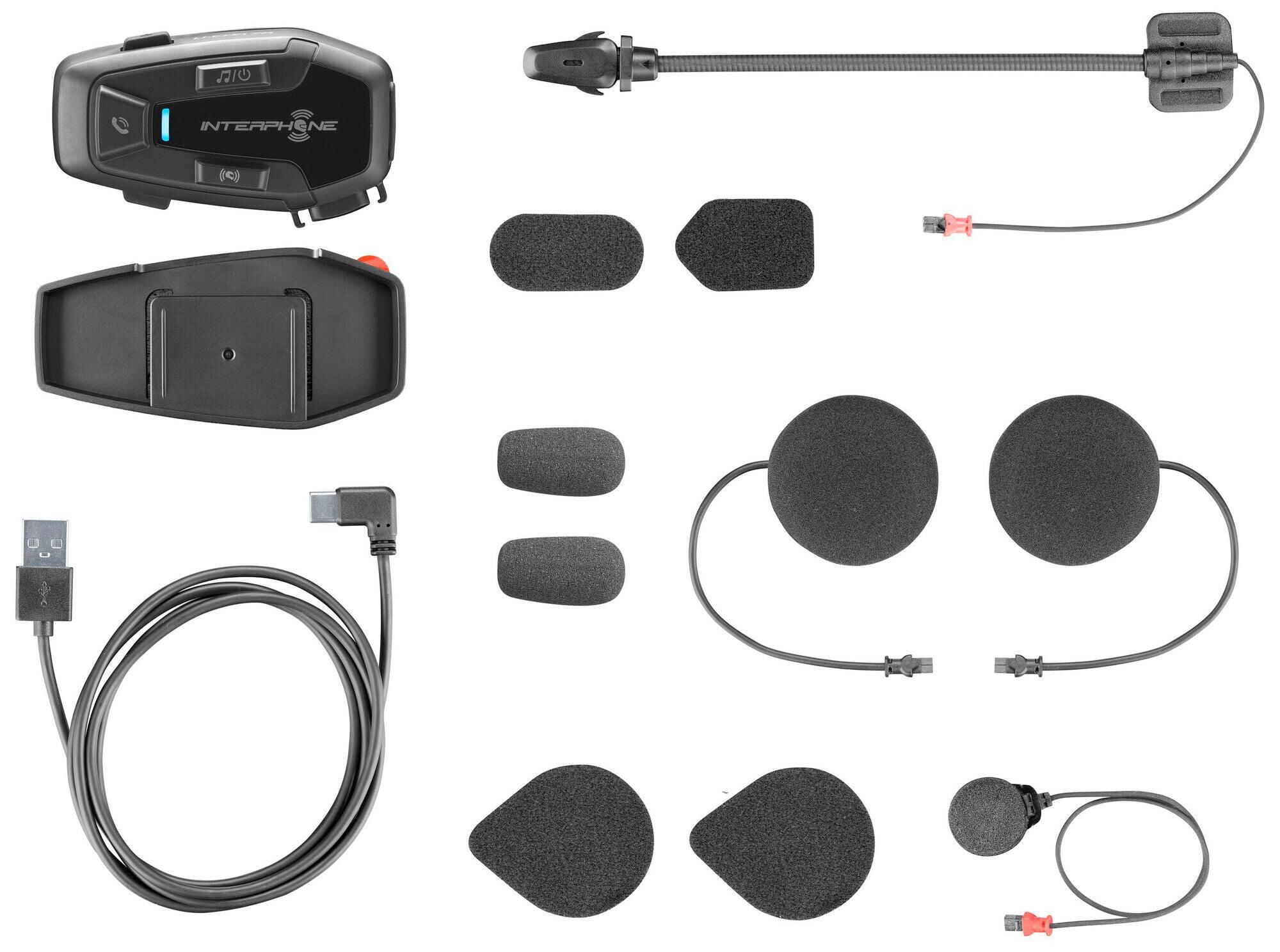 INTERPHONE u-com 7 r zestaw podwójny system komunikacji do kasku