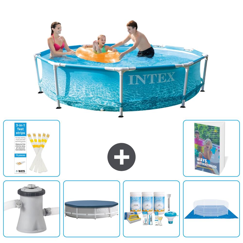 INTEX Basen ze stelażem Okrągły - 305x76 cm - 7-częściowy S251