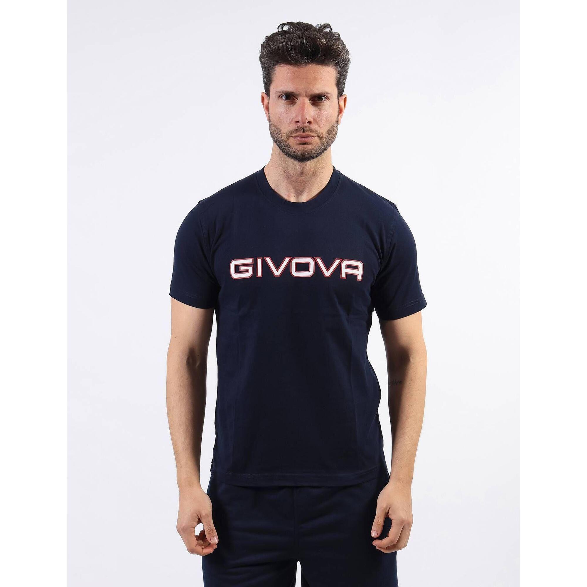Koszulka Givova Marine Blue z Bawełny 2XS Unisex - Elegancja i Komfort