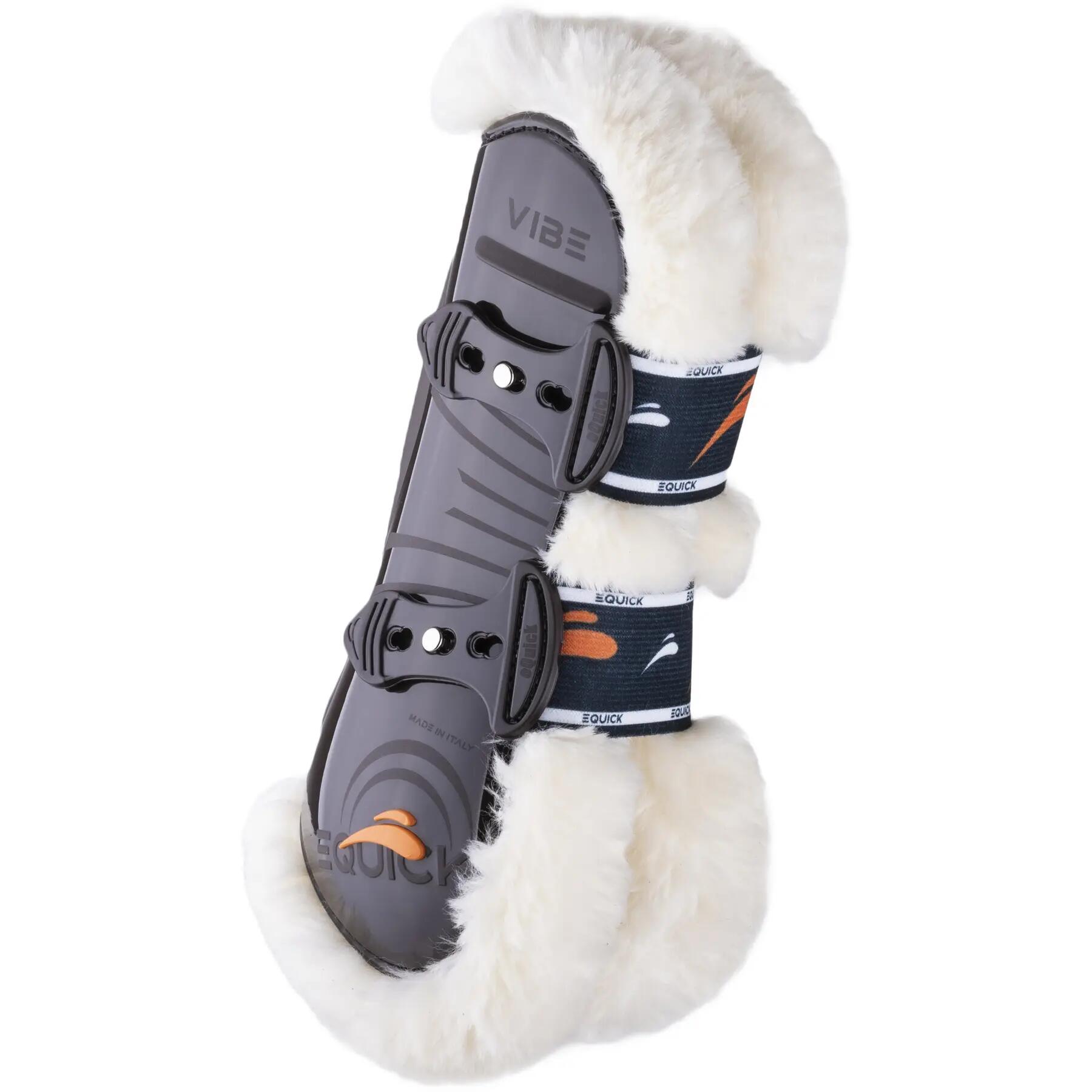 Otwarte przednie getry dla koni eQuick Vibe Fluffy