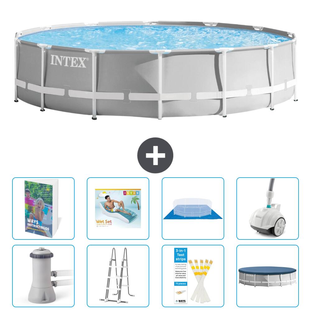 INTEX Basen Prism Frame Okrągły - 427x107 cm - 9-częściowy S584