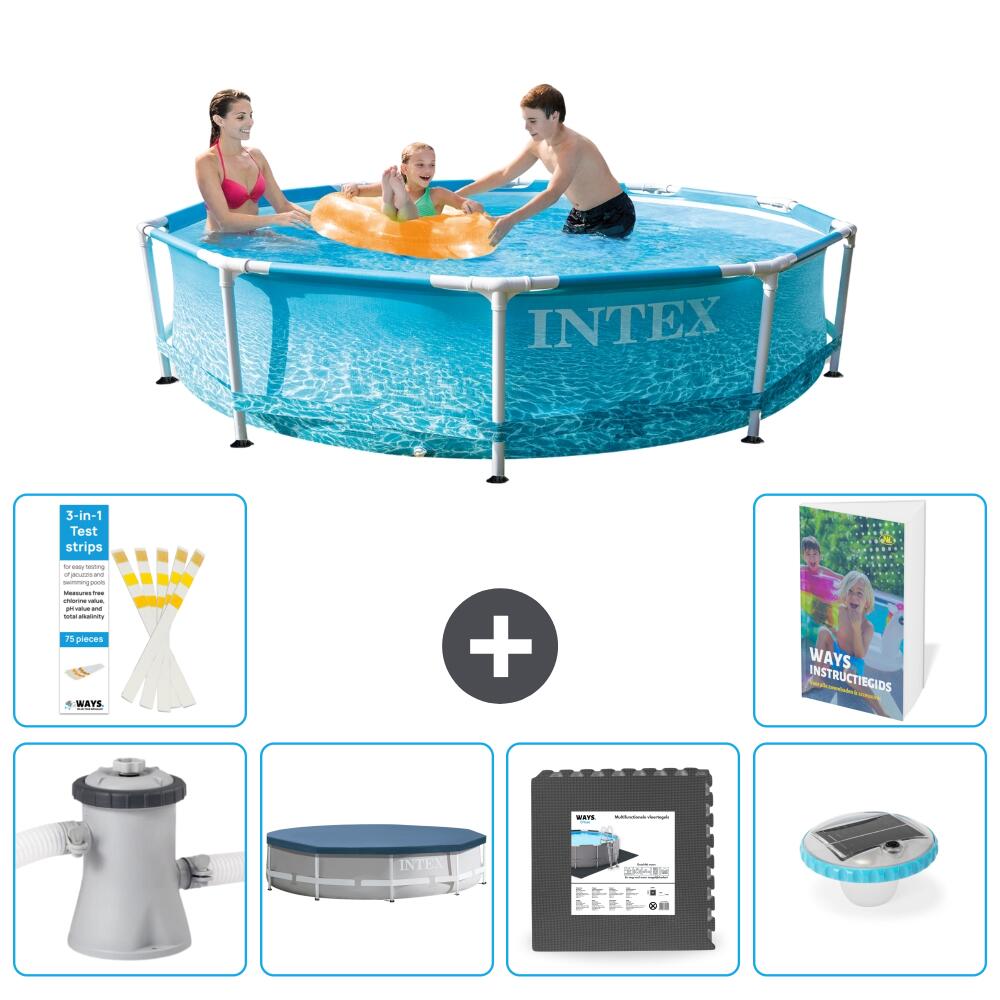 INTEX Basen ze stelażem Okrągły - 305x76 cm - 7-częściowy S312