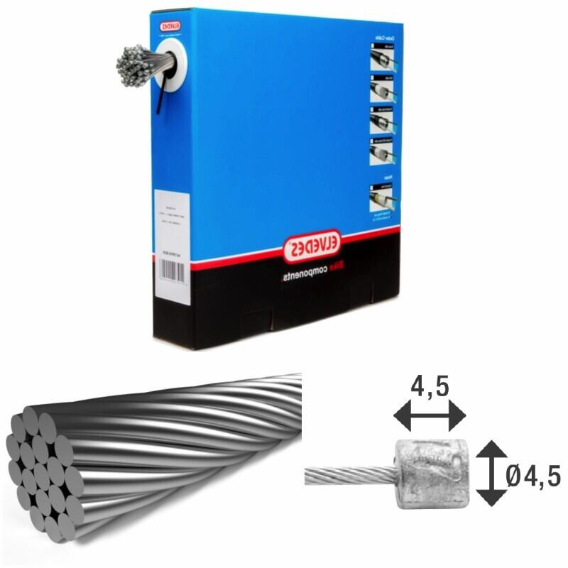 Kable transmisyjne 1x19 ze stali nierdzewnej Ø1 1mm z końcówką N Ø4 5x4 Elvedes