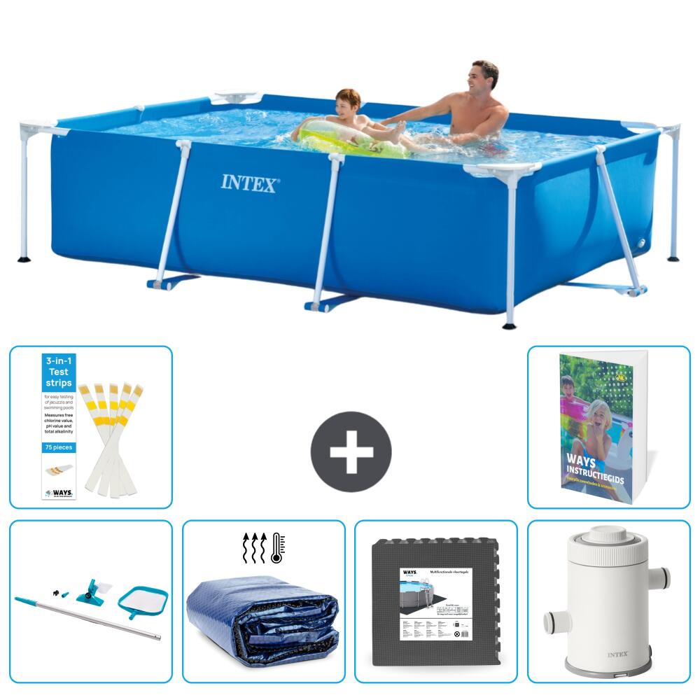 INTEX Basen ze stelażem Prostokątny - 260x160x65 cm - 7-częściowy S43
