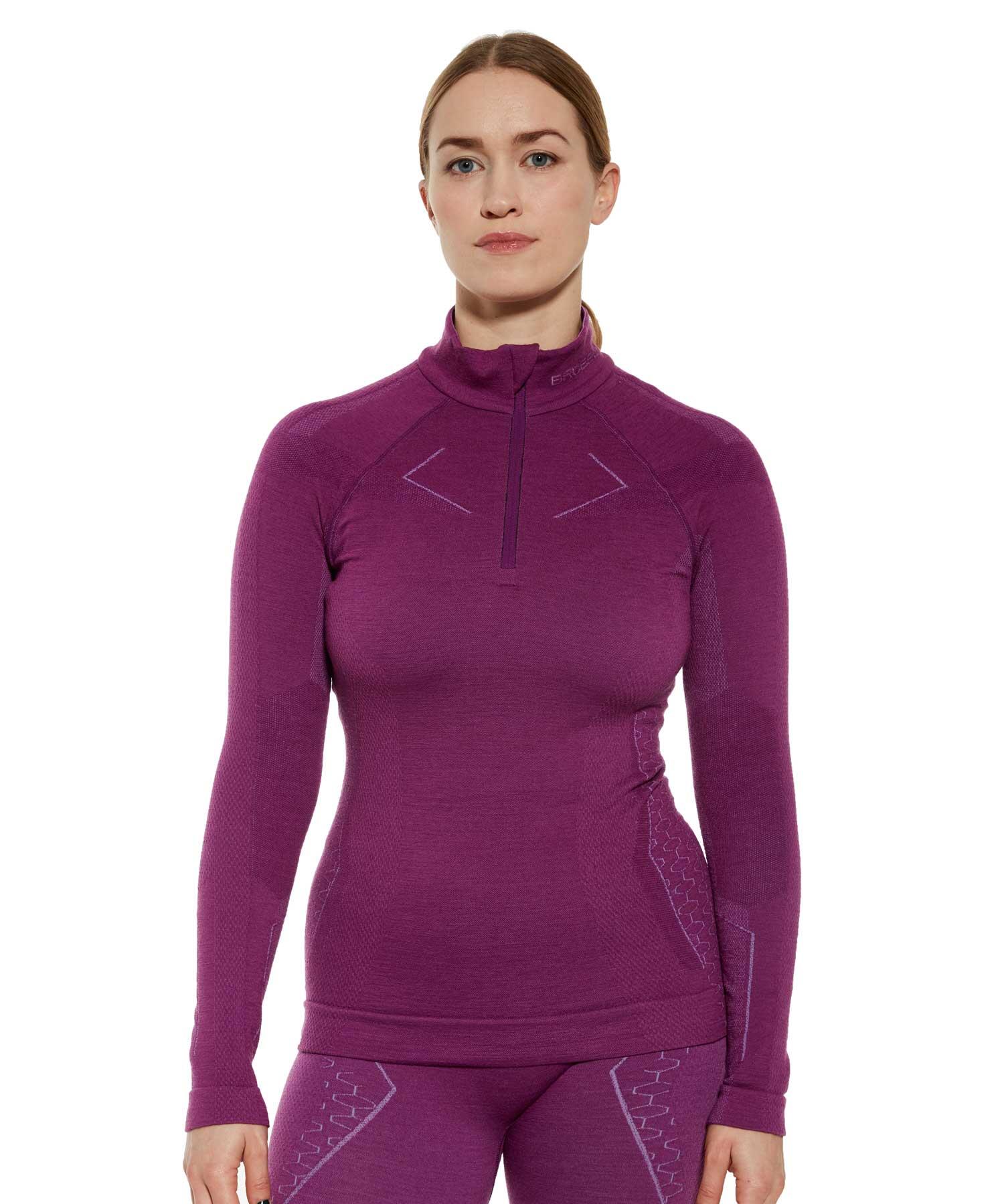 Bluza damska z krótkim ekspresem wełniana Brubeck EXTREME MERINO