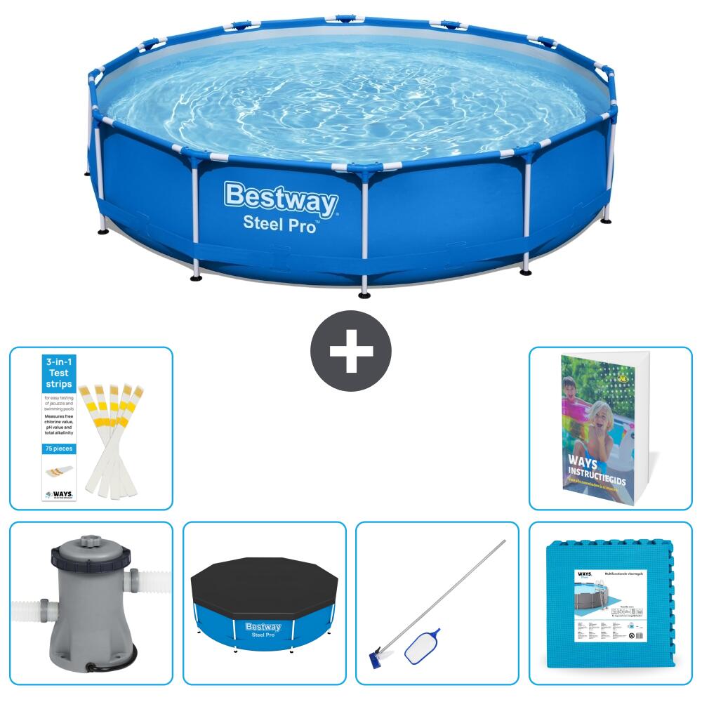 BESTWAY Basen Steel Pro Okrągły - 305x76 cm - 7-częściowy S191