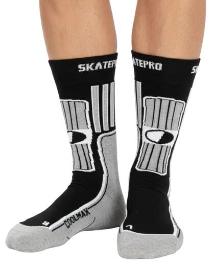 Odzież Skarpety unisex SkatePro Coolmax Inline Skarpety 2-Pak - Czarny - 43-45