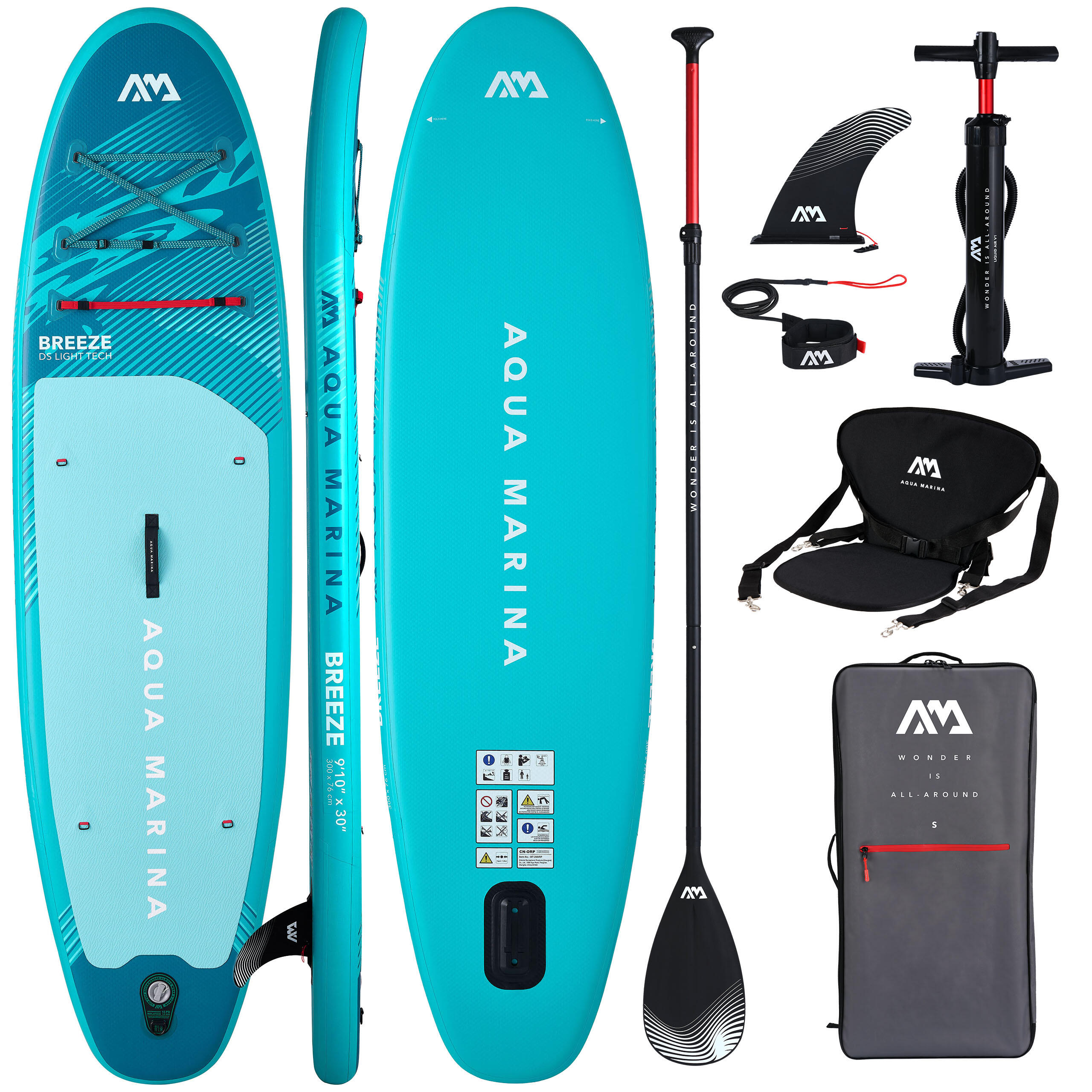 Deska SUP Pompowana Aqua Marina Breeze 9'10 300cm 2026 + SIEDZISKO KAJAKOWE