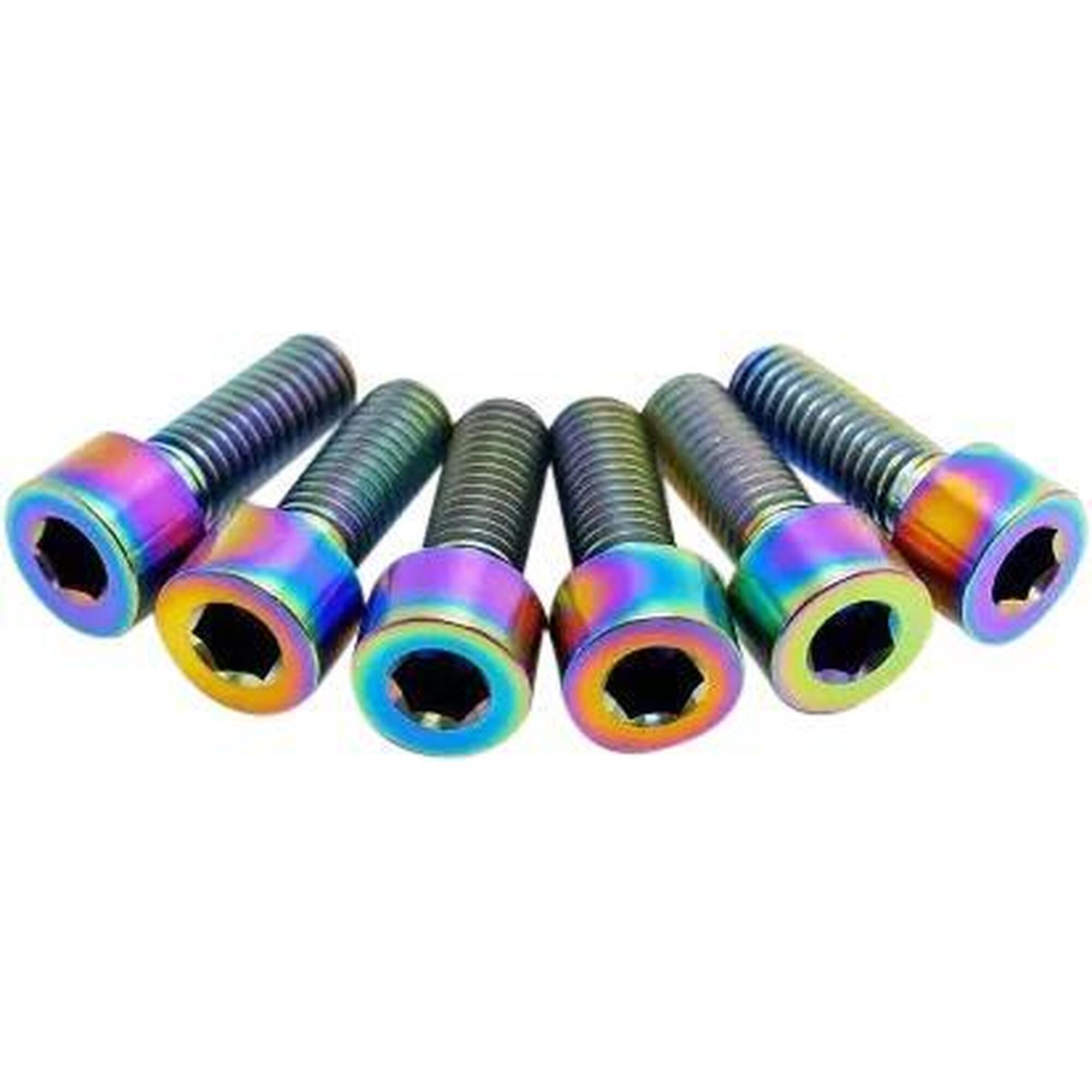 BMX Wsporniki TLC Fit/S&M Titanium BMX Wspornik kierownicy Śruby - Rainbow