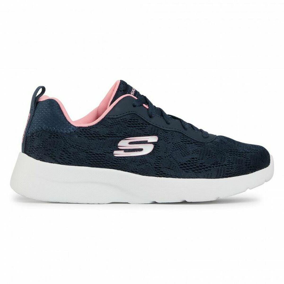 Obuwie Sportowe Damskie Skechers Floral Mesh Lace Up W Granatowy