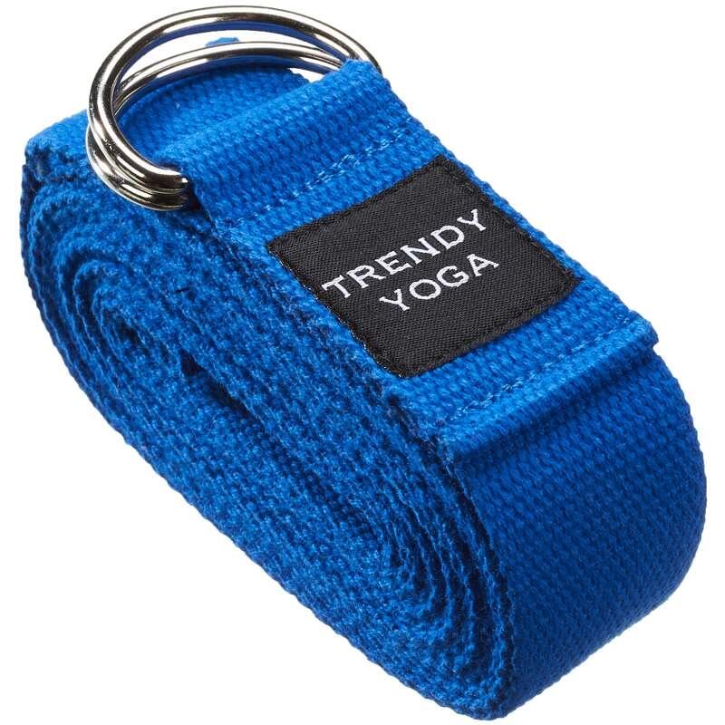 Trendy taśma do jogi, 300x4x0,2 cm, niebieska