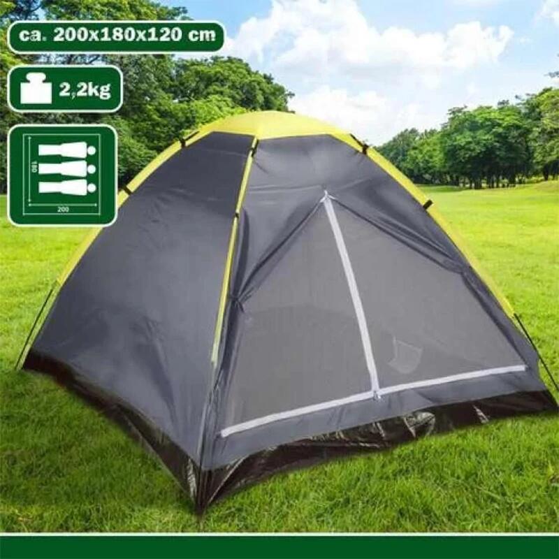 Namiot Camp Active 3-osobowy 200x180x120 cm szary