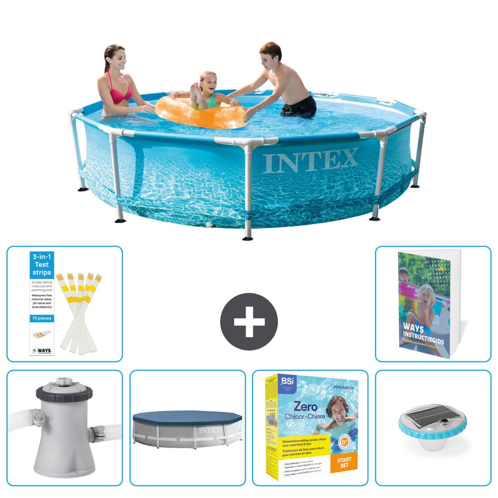 INTEX Basen ze stelażem Okrągły - 305x76 cm - 7-częściowy S178