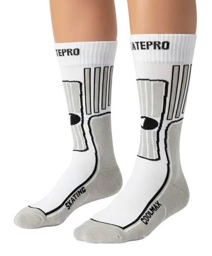 Odzież Skarpety unisex SkatePro Coolmax Inline Skarpety 2-Pak - Biały - 37-39