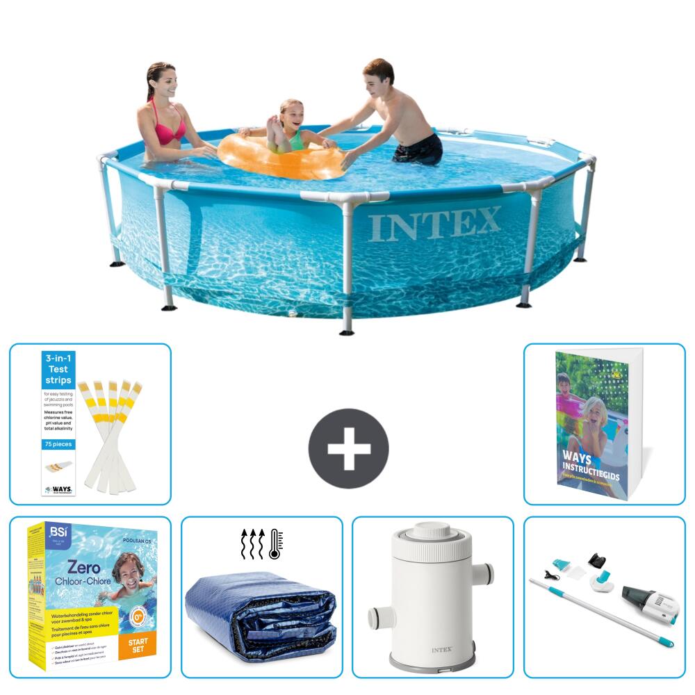 INTEX Basen ze stelażem Okrągły - 305x76 cm - 7-częściowy S22