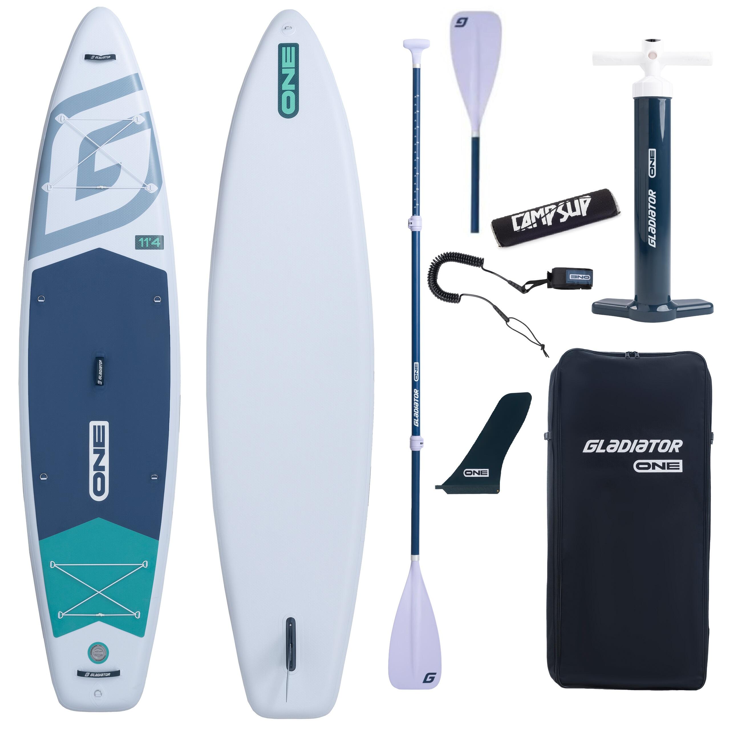 Deska SUP Gladiator ONE 11'4 Touring White 2026 + Bojka do wiosła + Pióro