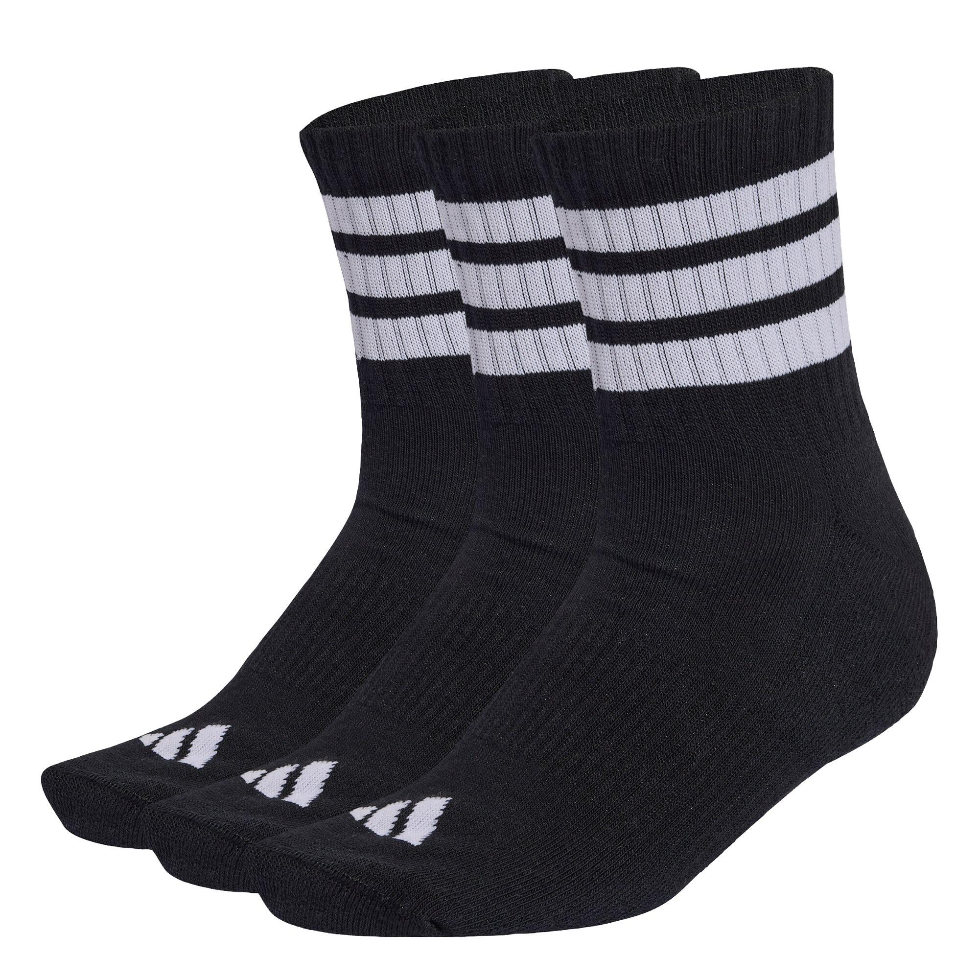 SKARPETY 3 STRIPES CUSHIONED SPORTSWEAR MID CUT SOCKS 3 PAIR PACK