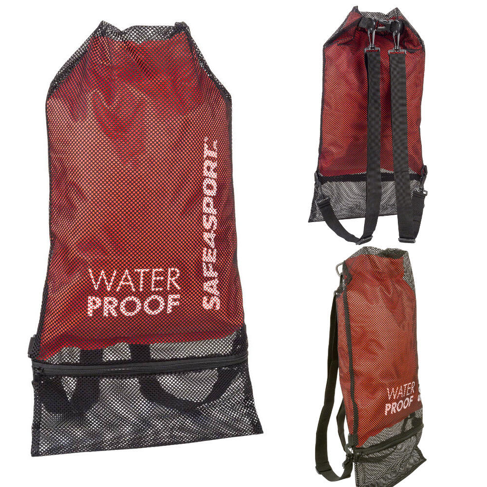 Plecak wodoszczelny worek sportowy na basen + siatka Mesh Bag 2 osobne kieszenie