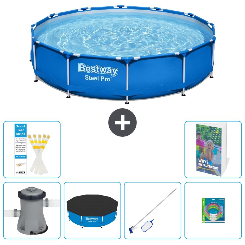 BESTWAY Basen Steel Pro Okrągły - 305x76 cm - 7-częściowy S299