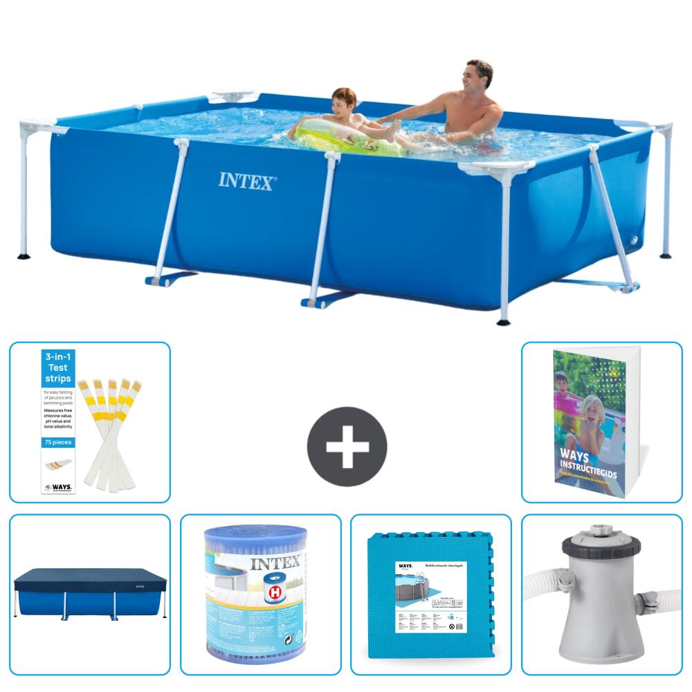 INTEX Basen ze stelażem Prostokątny - 260x160x65 cm - 7-częściowy S146