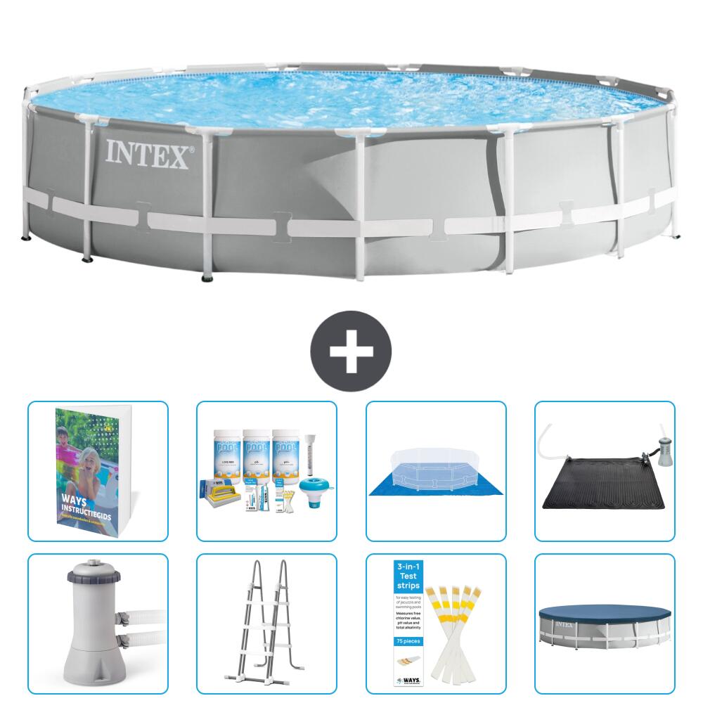 INTEX Basen Prism Frame Okrągły - 457x107 cm - 9-częściowy S632