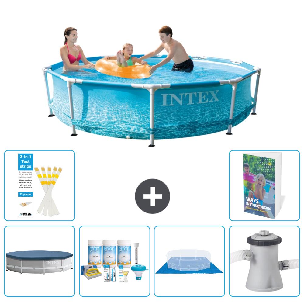 INTEX Basen ze stelażem Okrągły - 305x76 cm - 7-częściowy S77