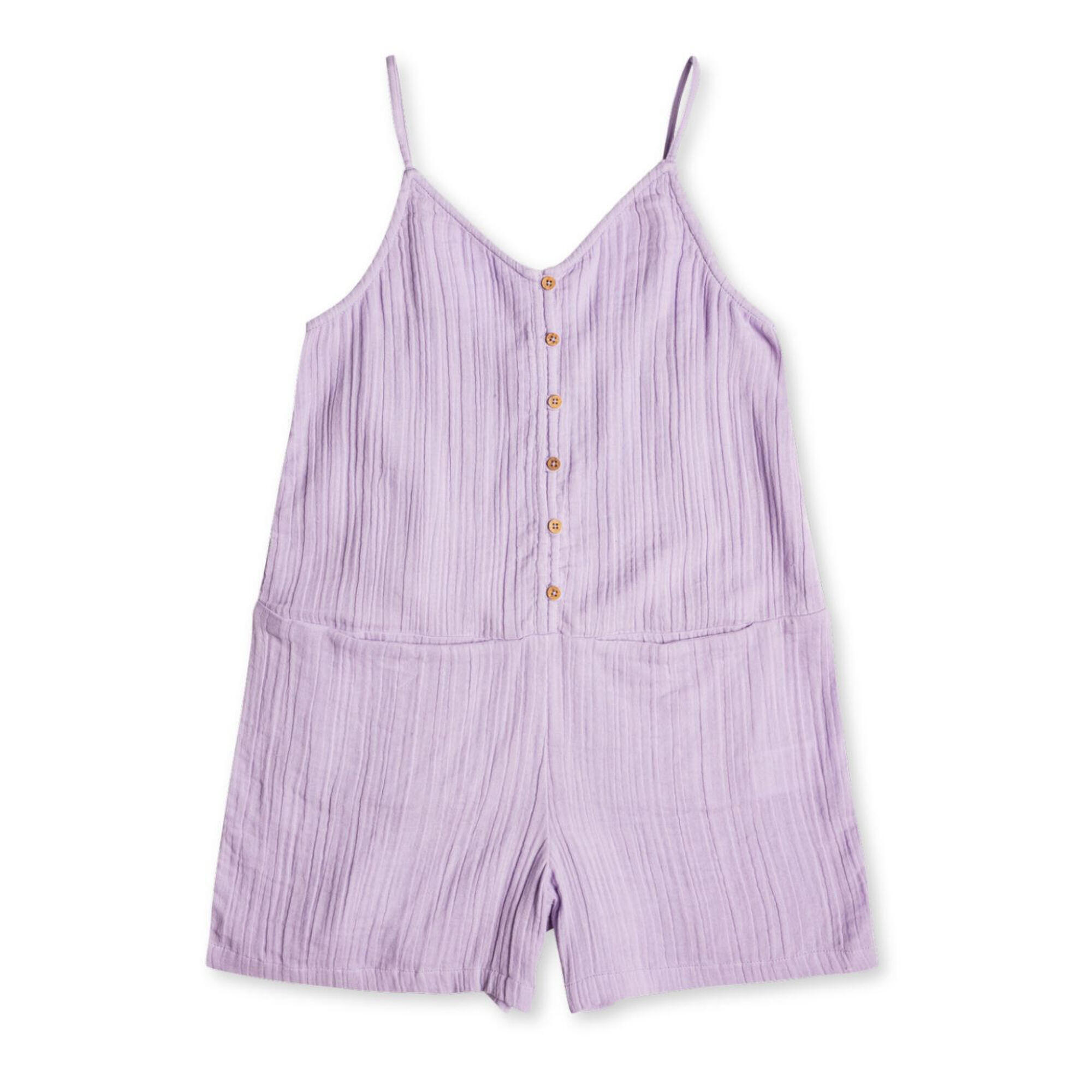 Kombinezon dziewczęcy Roxy If I Was a Bay letni fioletowy na szelkach