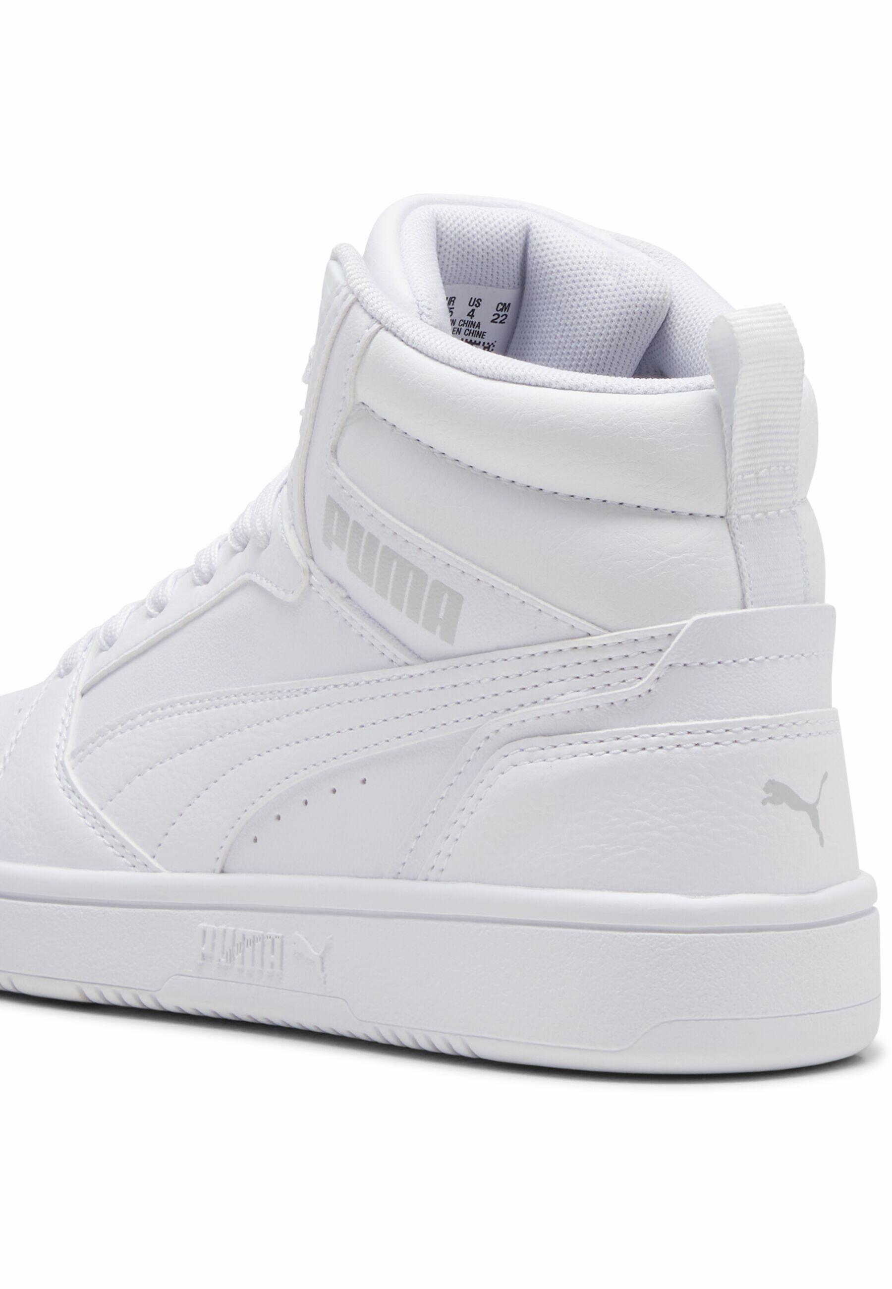 Młodzieżowe sneakersy Rebound V6 Mid PUMA White Cool Light Gray