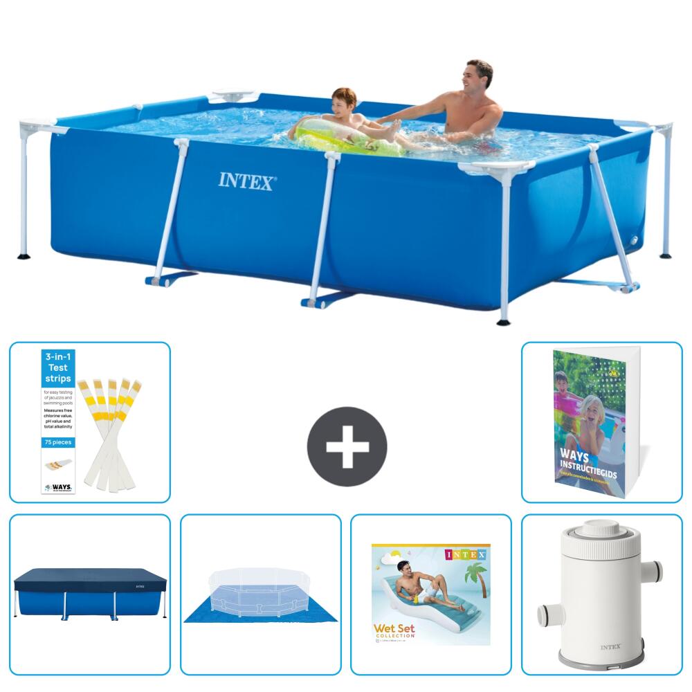 INTEX Basen ze stelażem Prostokątny - 260x160x65 cm - 7-częściowy S148