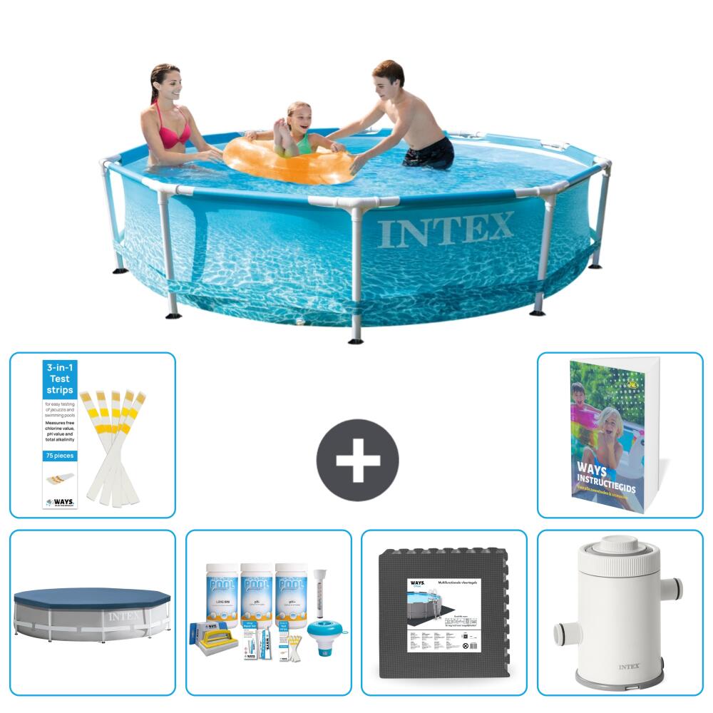 INTEX Basen ze stelażem Okrągły - 305x76 cm - 7-częściowy S64