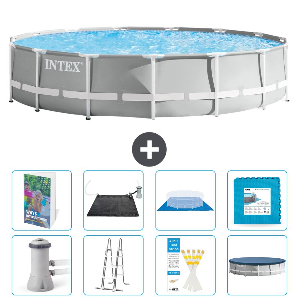 INTEX Basen Prism Frame Okrągły - 457x107 cm - 9-częściowy S621