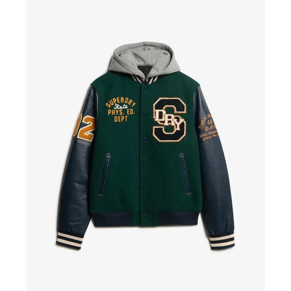 Bomber z kapturem z naszywką Superdry College