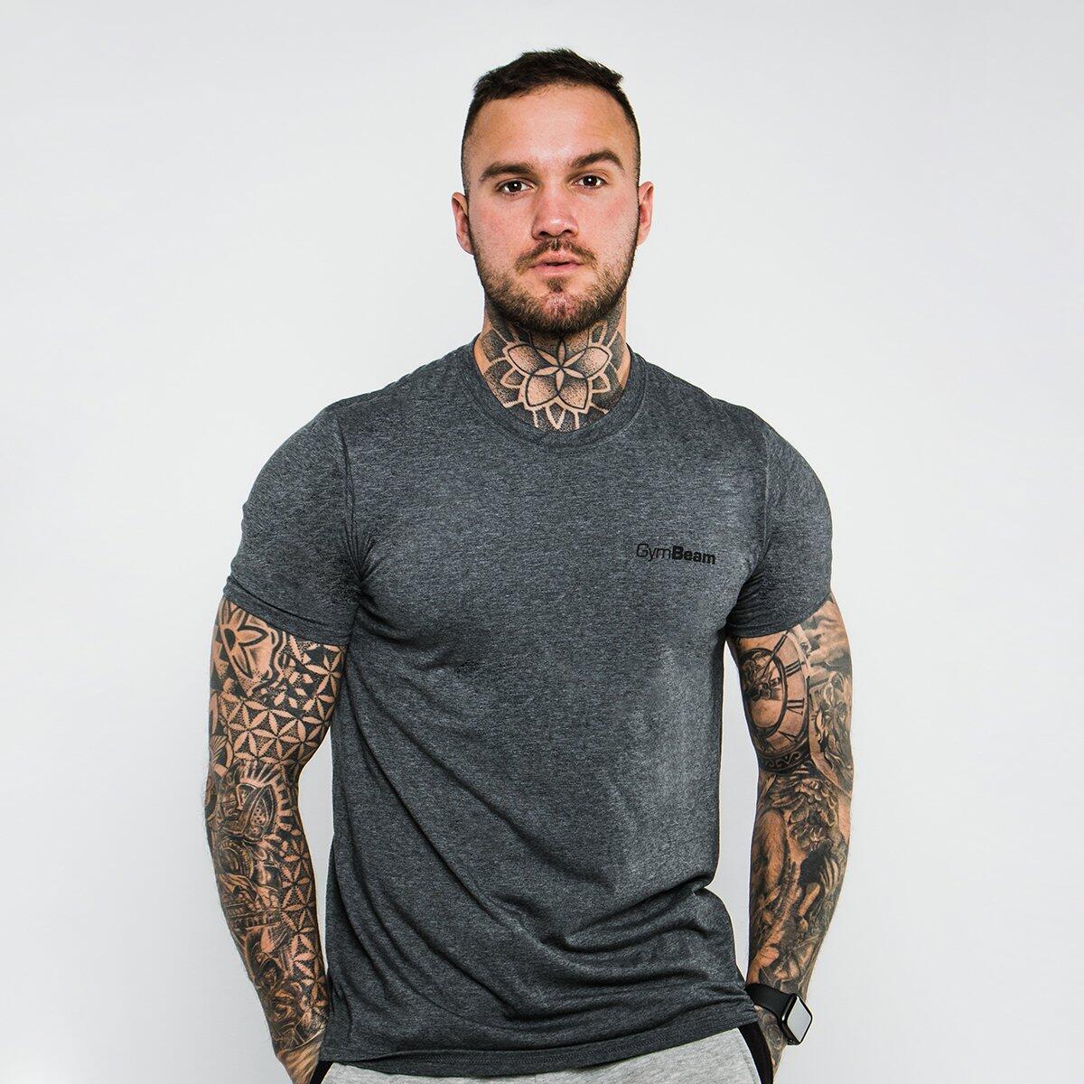 Koszulka męska fitness regular szara Basic