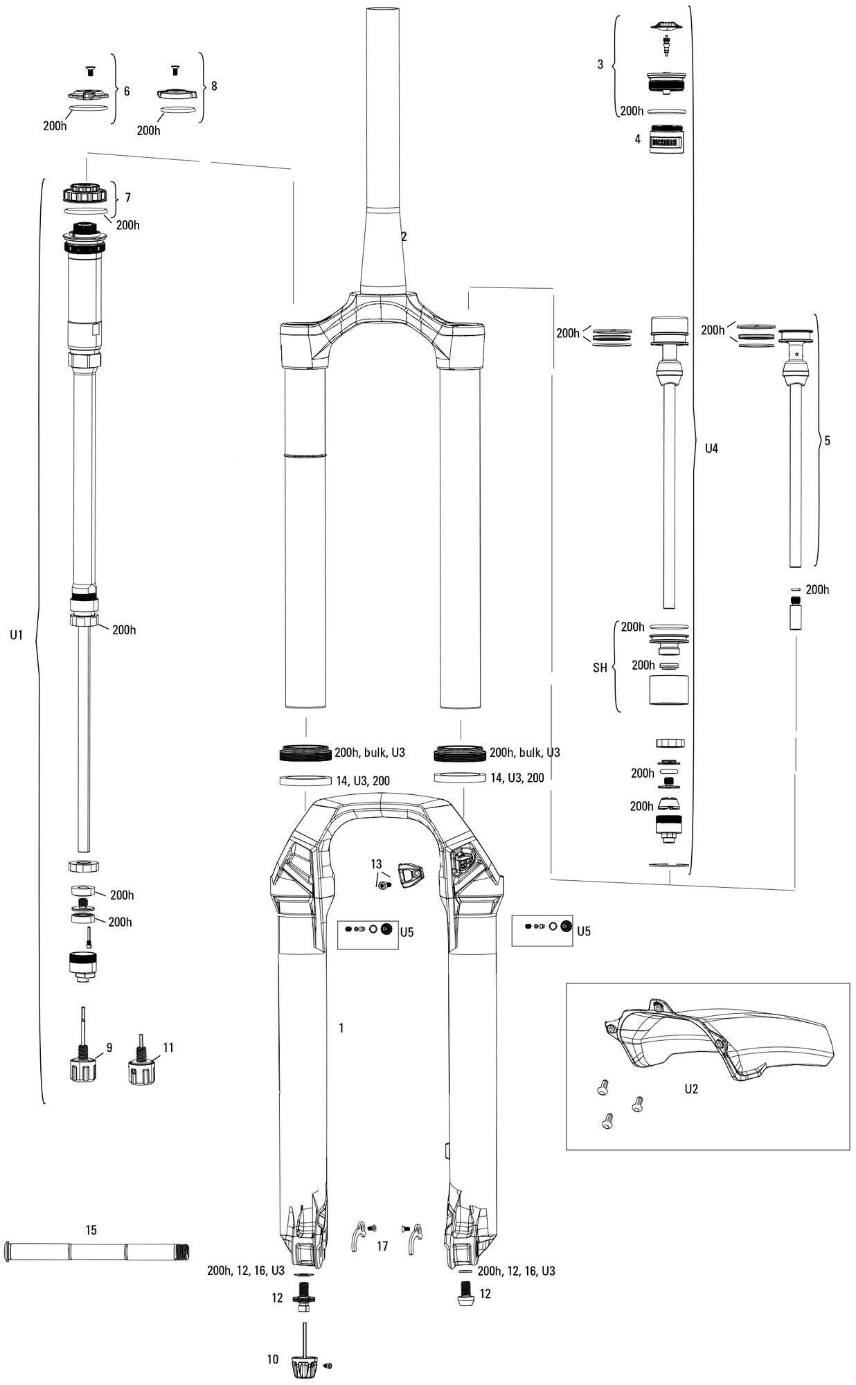 ROCKSHOX Lyrik Ultimate RC2 27,5+/29 Boost 140 mm czerwona