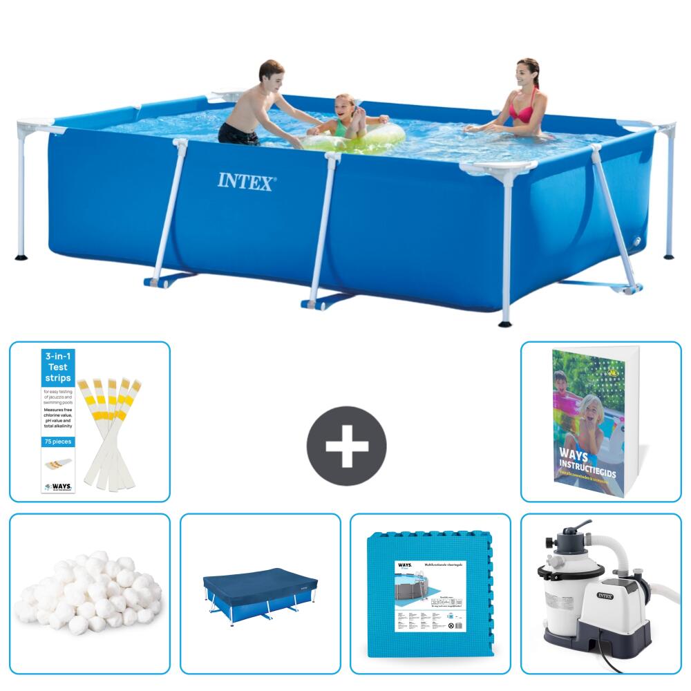 INTEX Basen ze stelażem Prostokątny - 300x200x75 cm - 7-częściowy S159