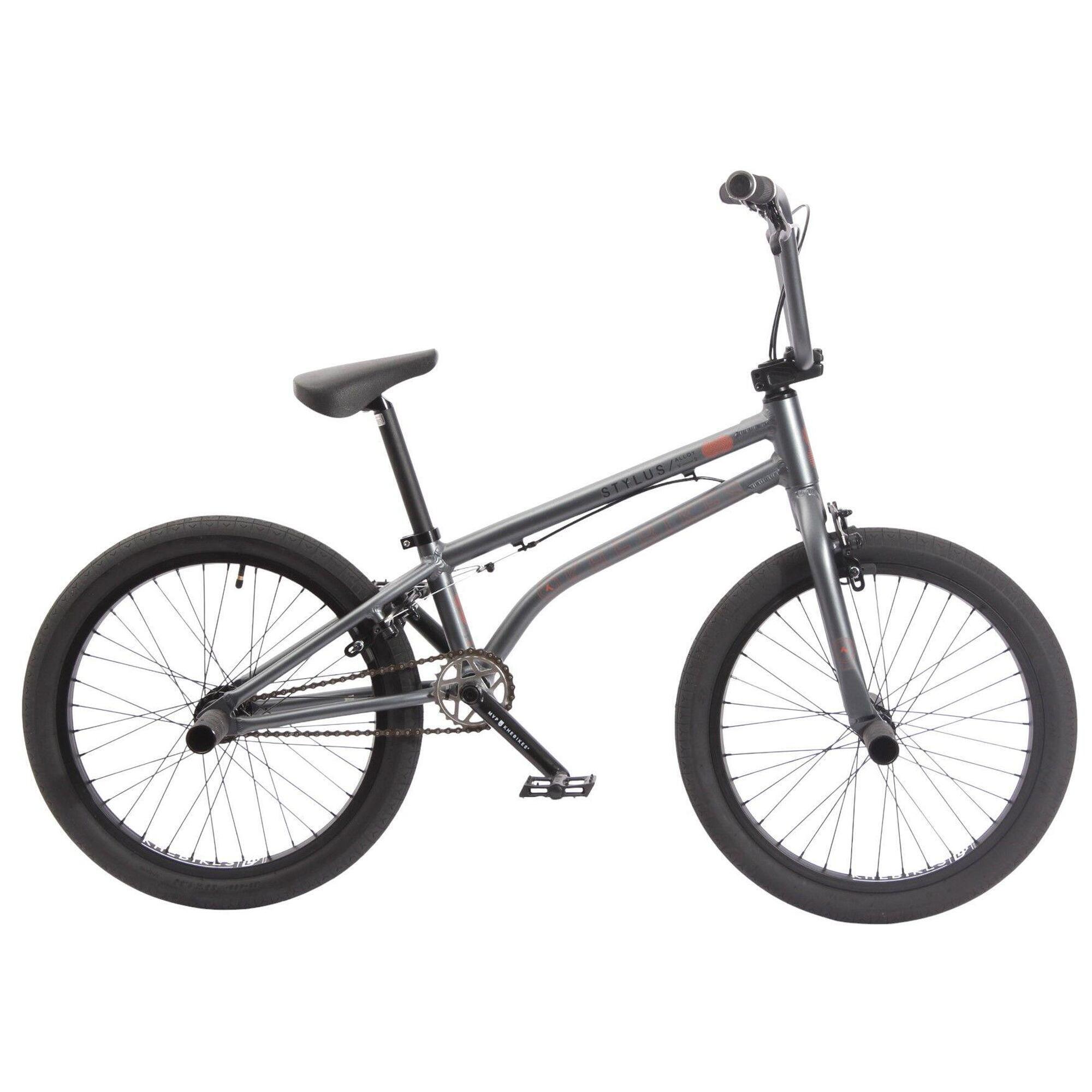 Rower BMX dla dorosłych STYLUS V2 srebrny 20 cali 8 9 kg