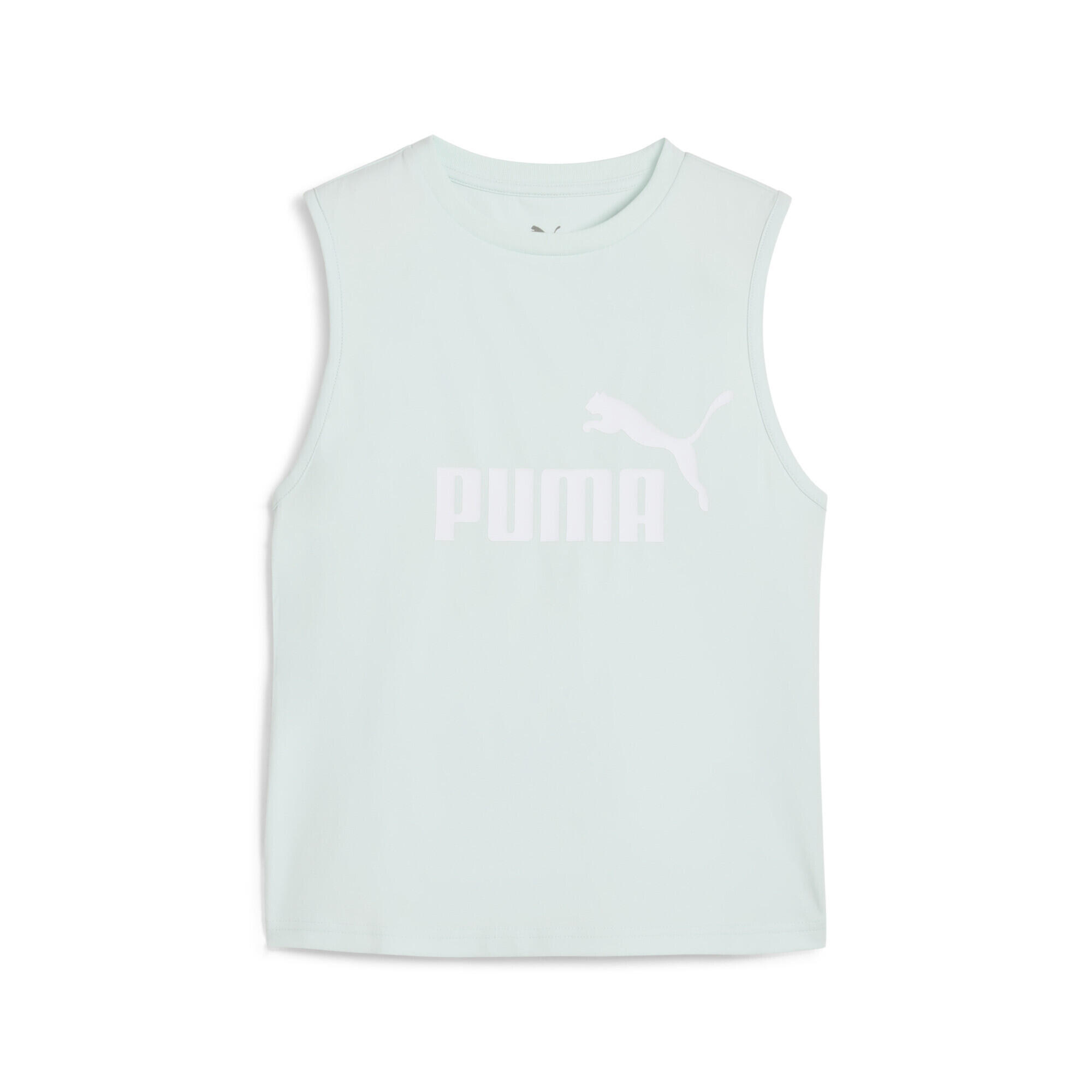 Damska wąska koszulka bez rękawów z logo No. 1 ESS PUMA Peaceful Blue