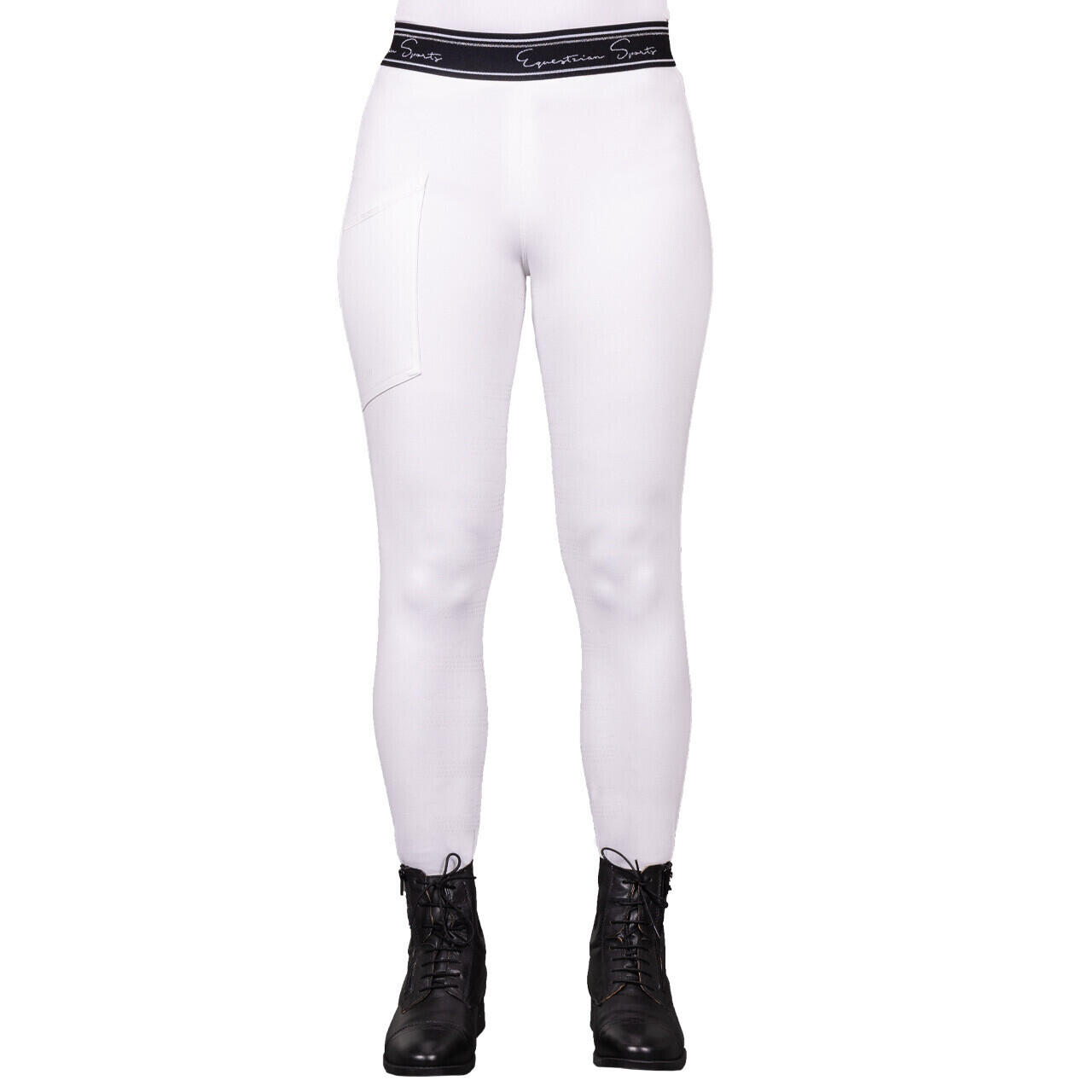 Legginsy do jazdy konnej dla dziewczynek QHP Eden