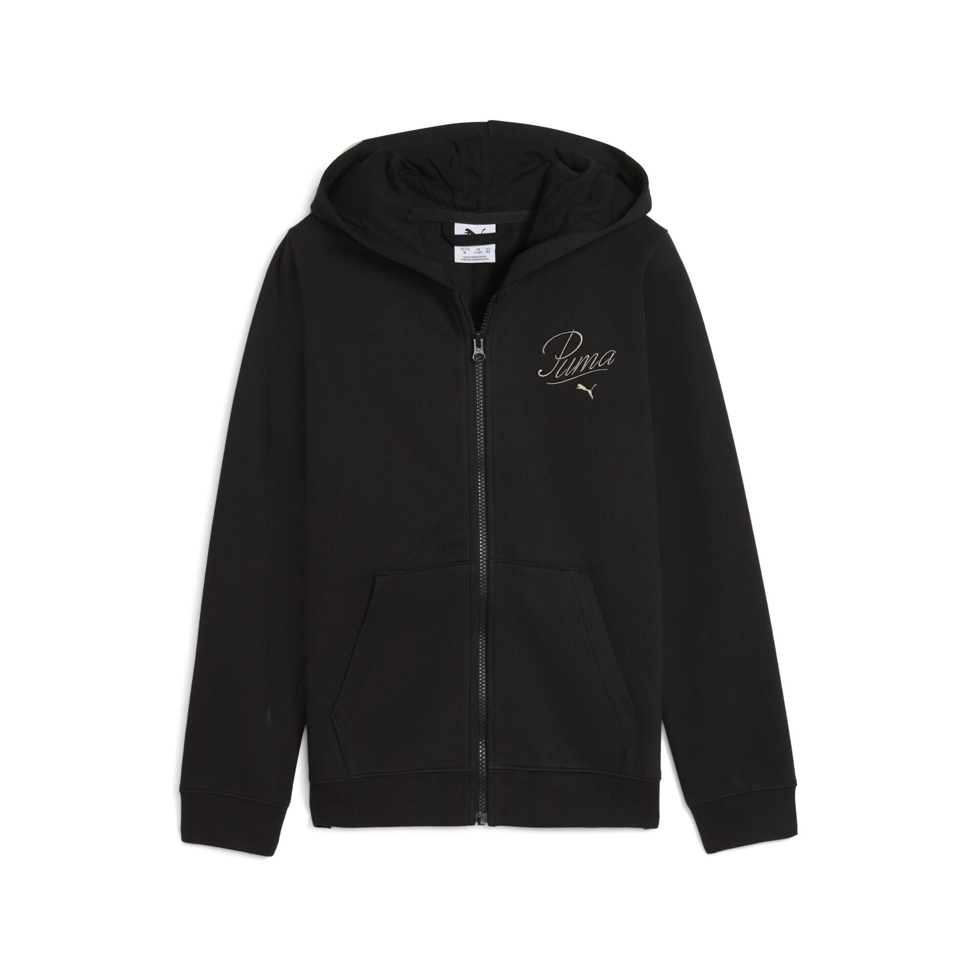 Młodzieżowa rozpinana bluza z kapturem Essentials Script PUMA