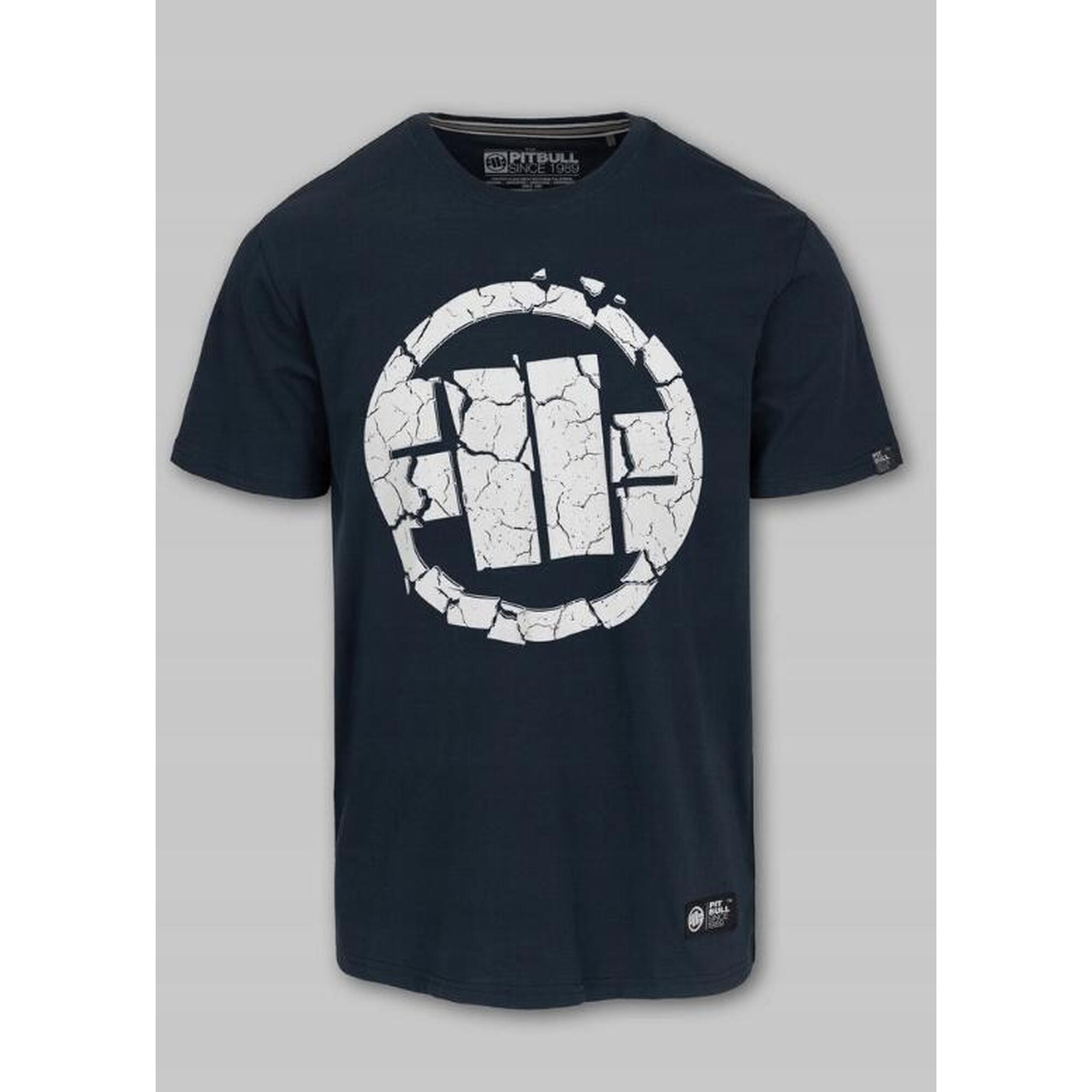 Pitbull T-shirt bawełniany klasyczny model Scratch niebieski