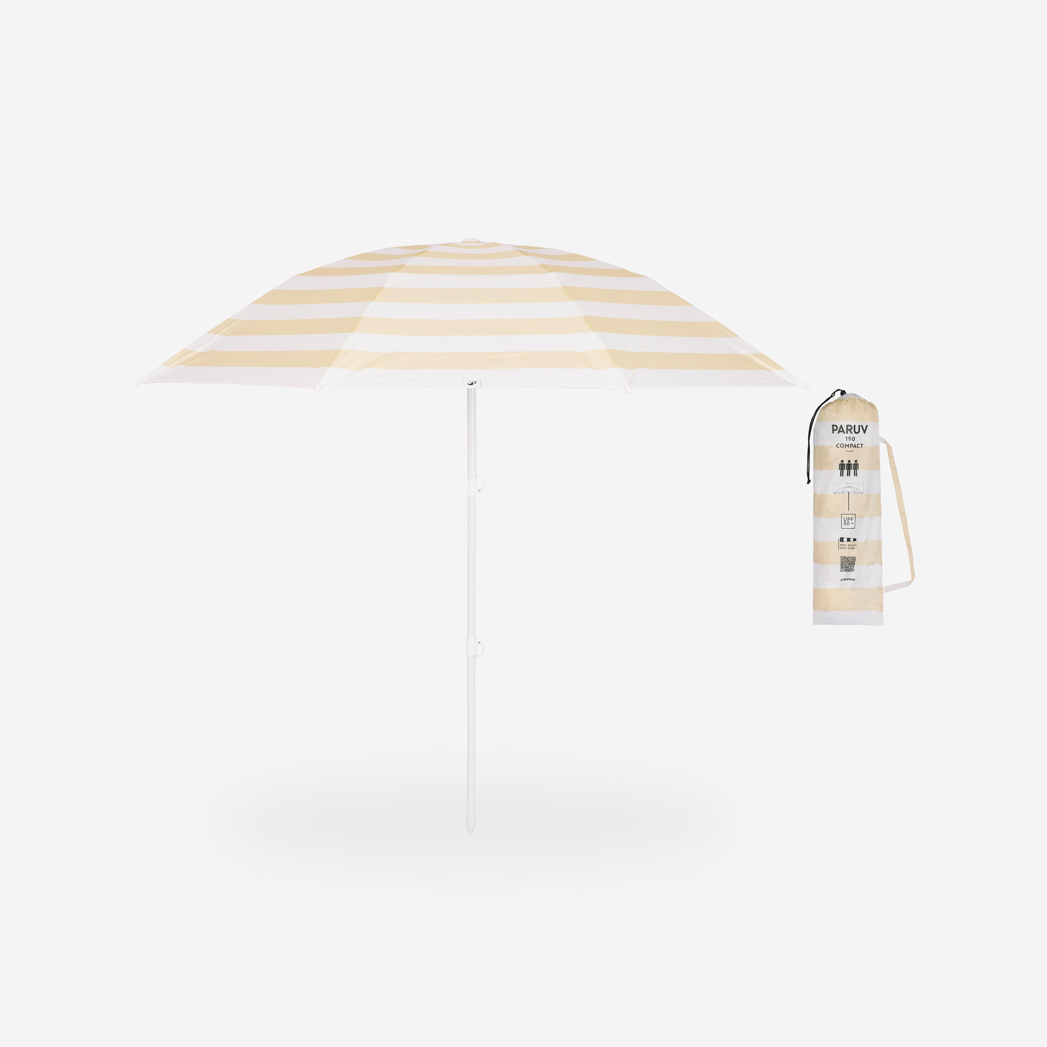 Parasol UV plażowy Decathlon PARUV Compact 190 UPF50+