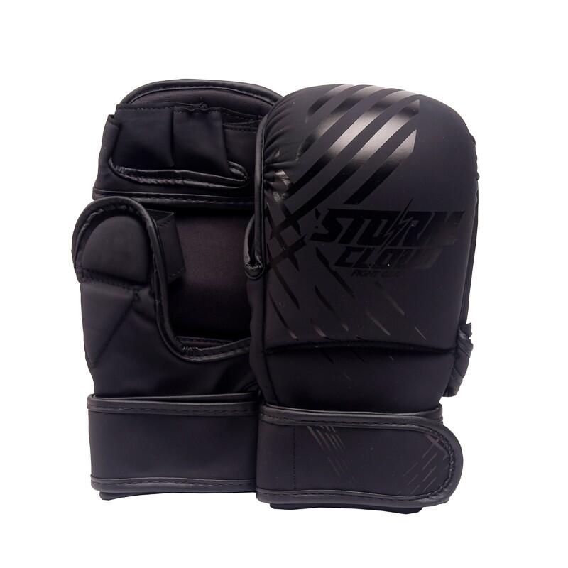 Rękawice do MMA StormCloud Lynx Sparingowe Czarno-Czarne 7oz XL