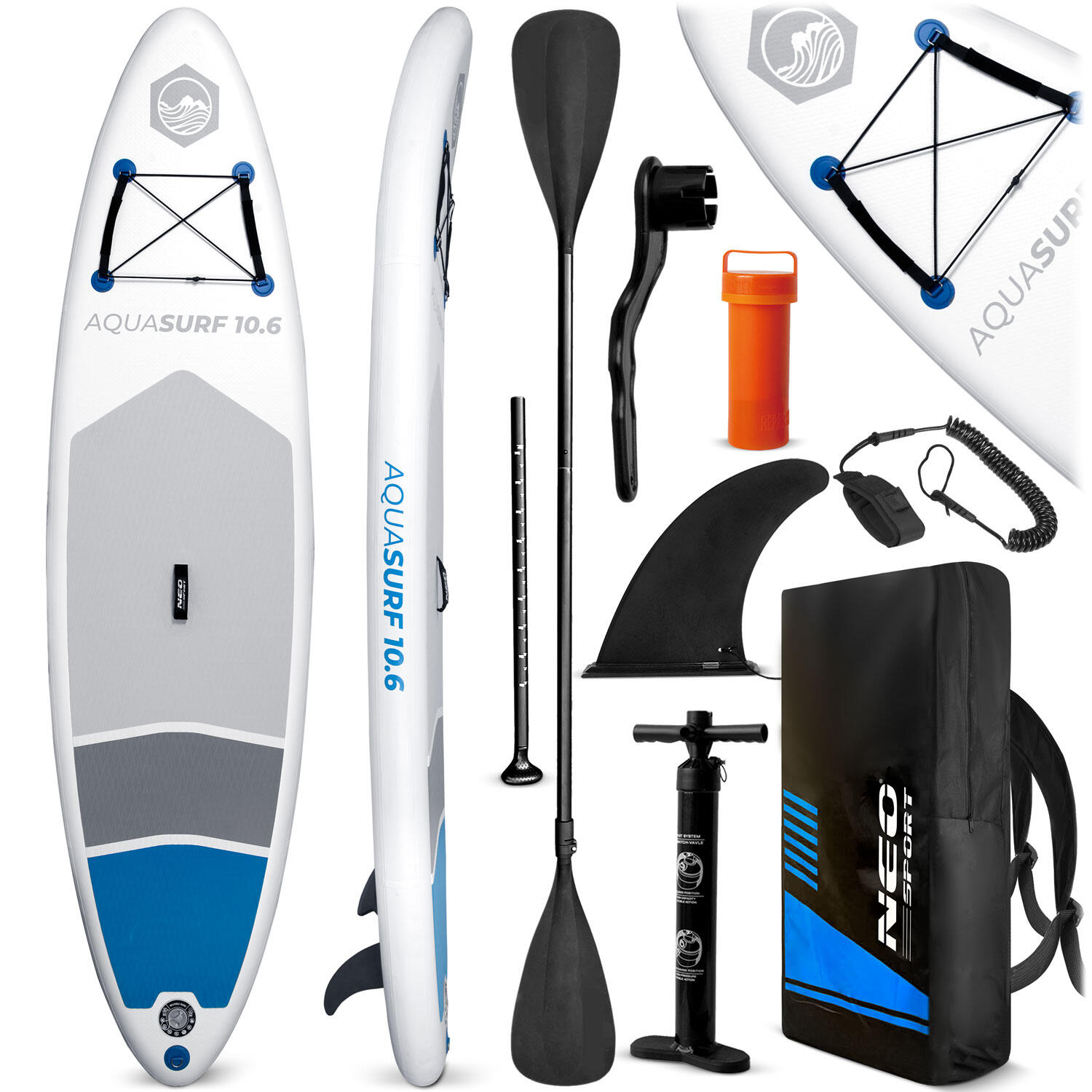 Deska SUP do pływania pompowana Paddle Aquasurf 320cm Neo-Sport