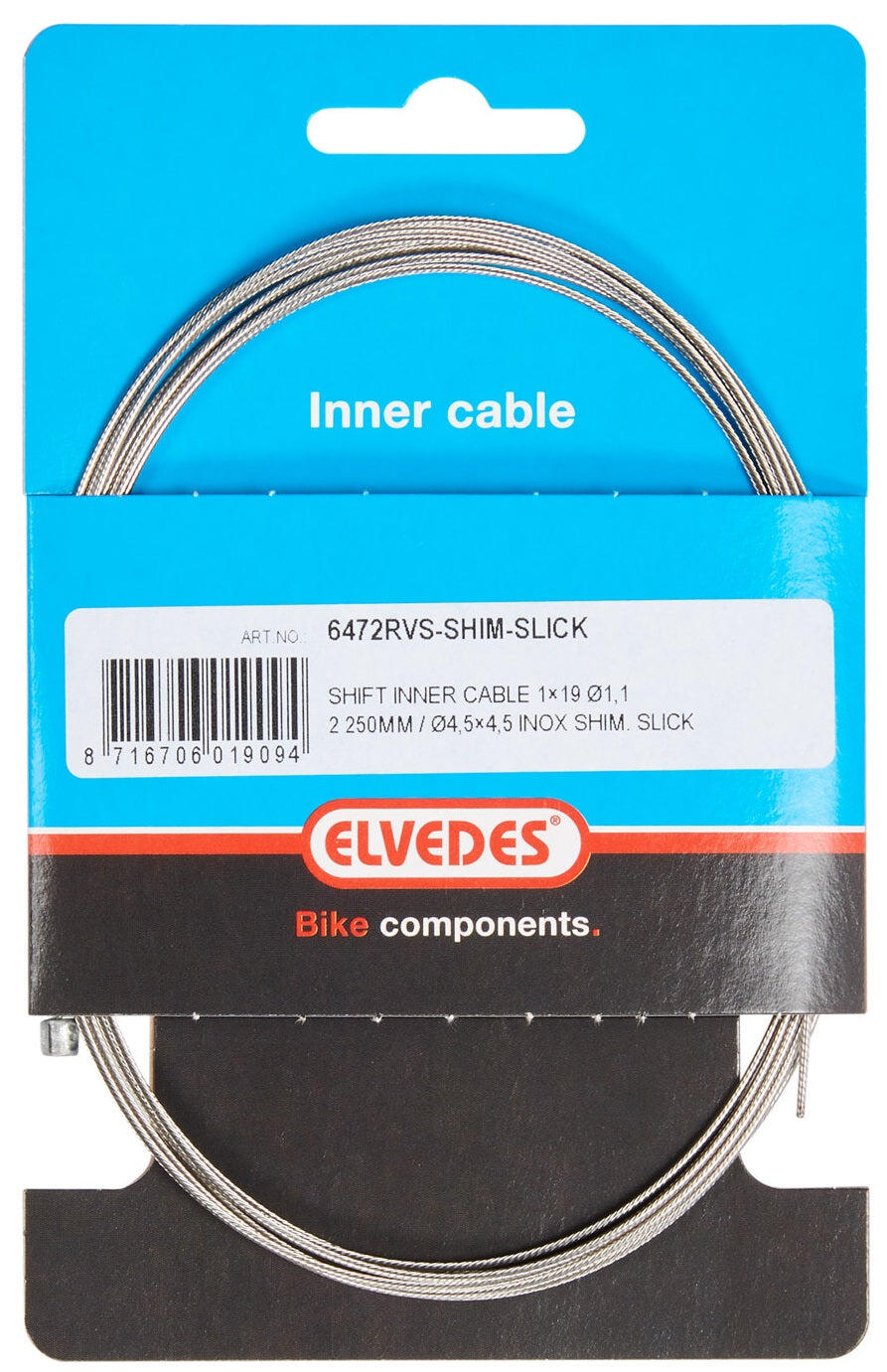 Linka wewnętrzna Shimano 2,25 m 1,1 mm Elvedes srebrna