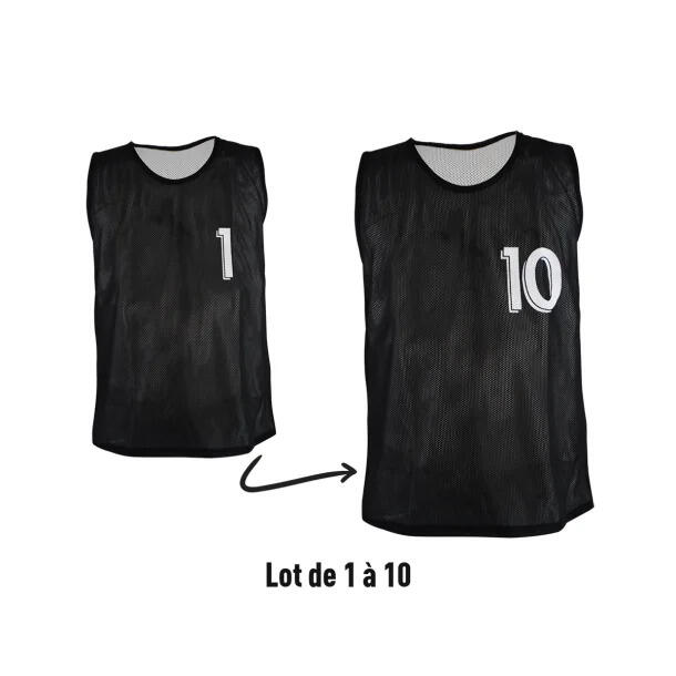Numeryczne kamizelki odblaskowe dwustronne Sporti N° 1 - 10 (x10)