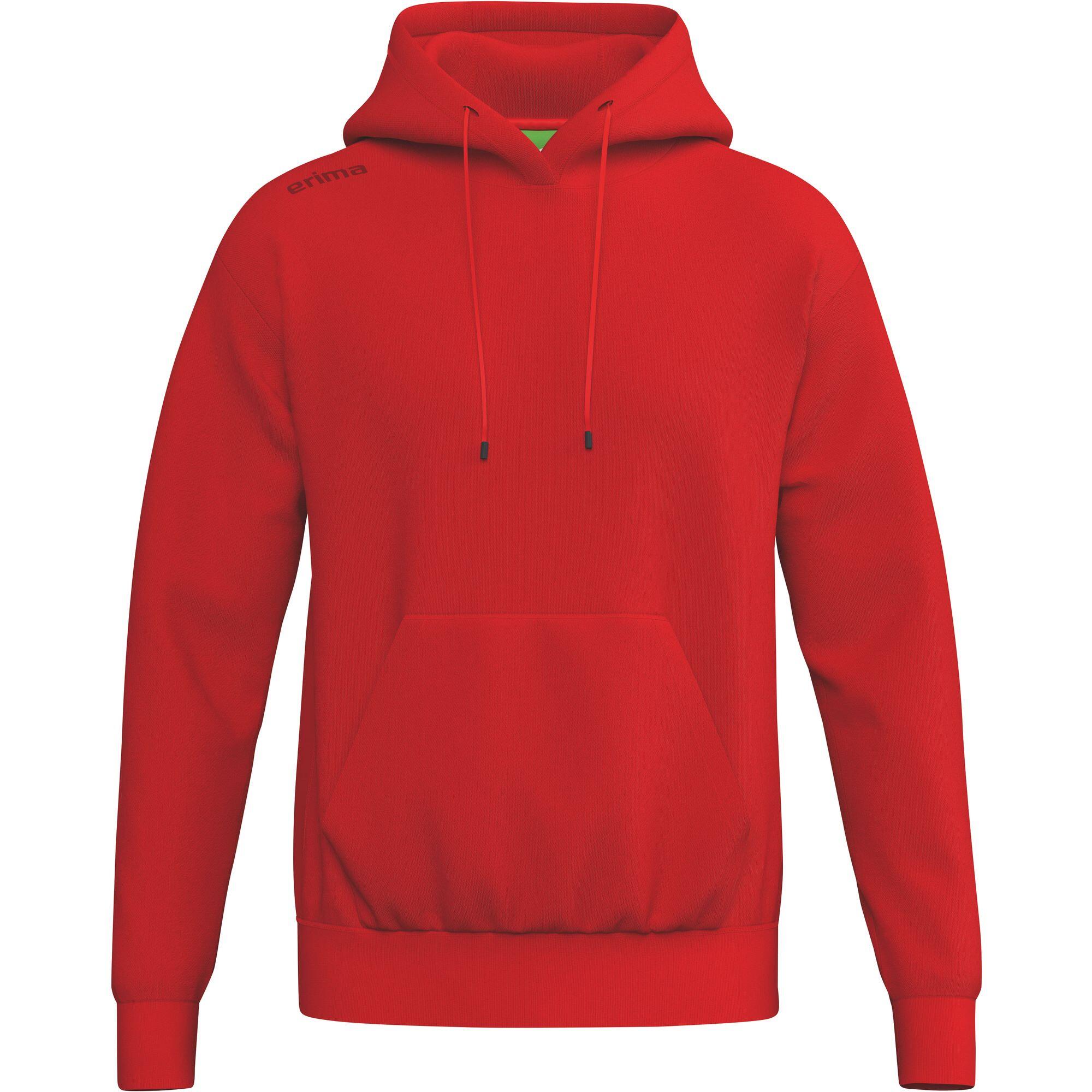 Erima TS Hoody Red - unisex pulower z kapturem