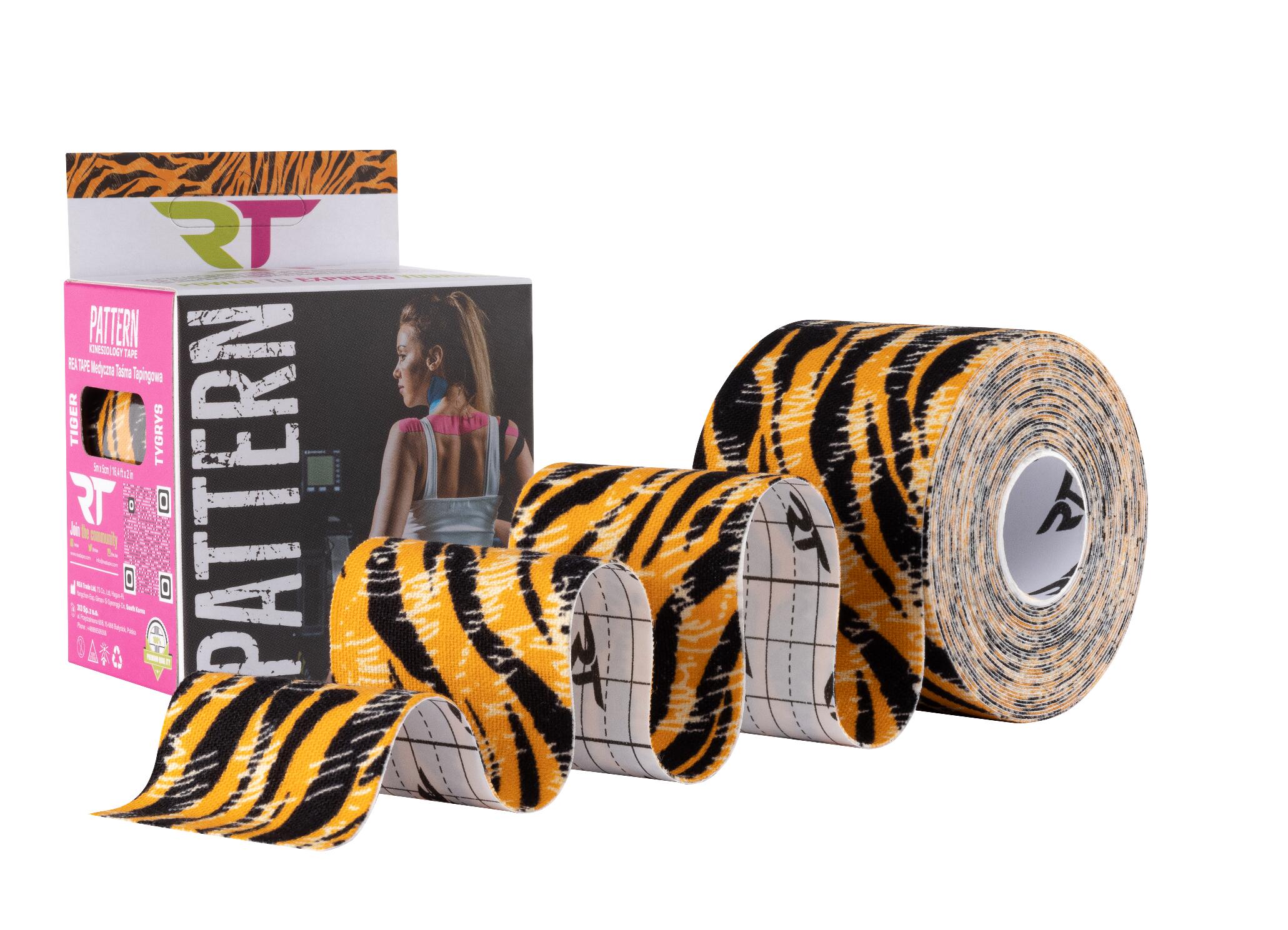 Profesjonalna taśma do kinesiology tapingu marki REA TAPE Pattern