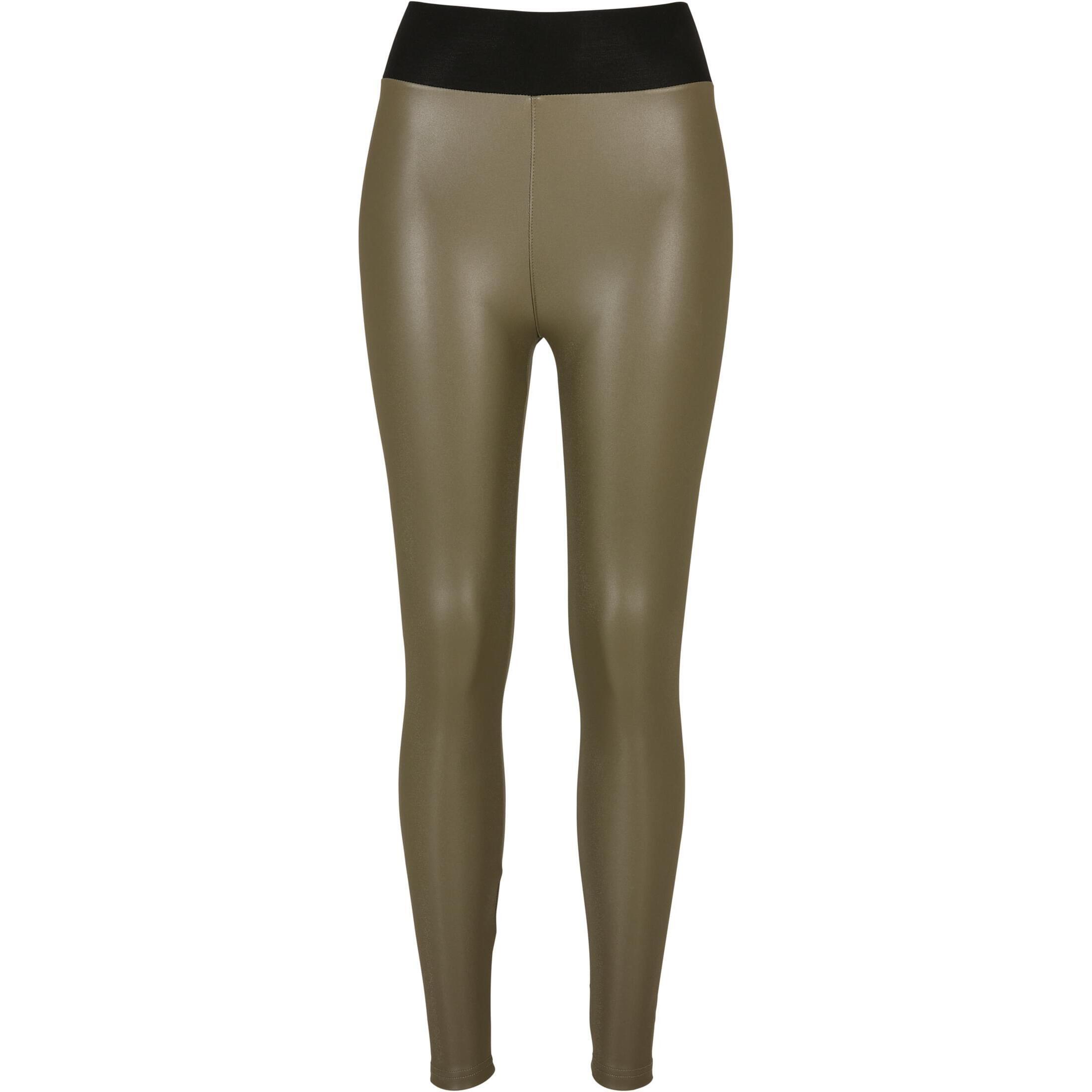 Damskie legginsy z wysokim stanem ze sztucznej skóry Urban Classics GT
