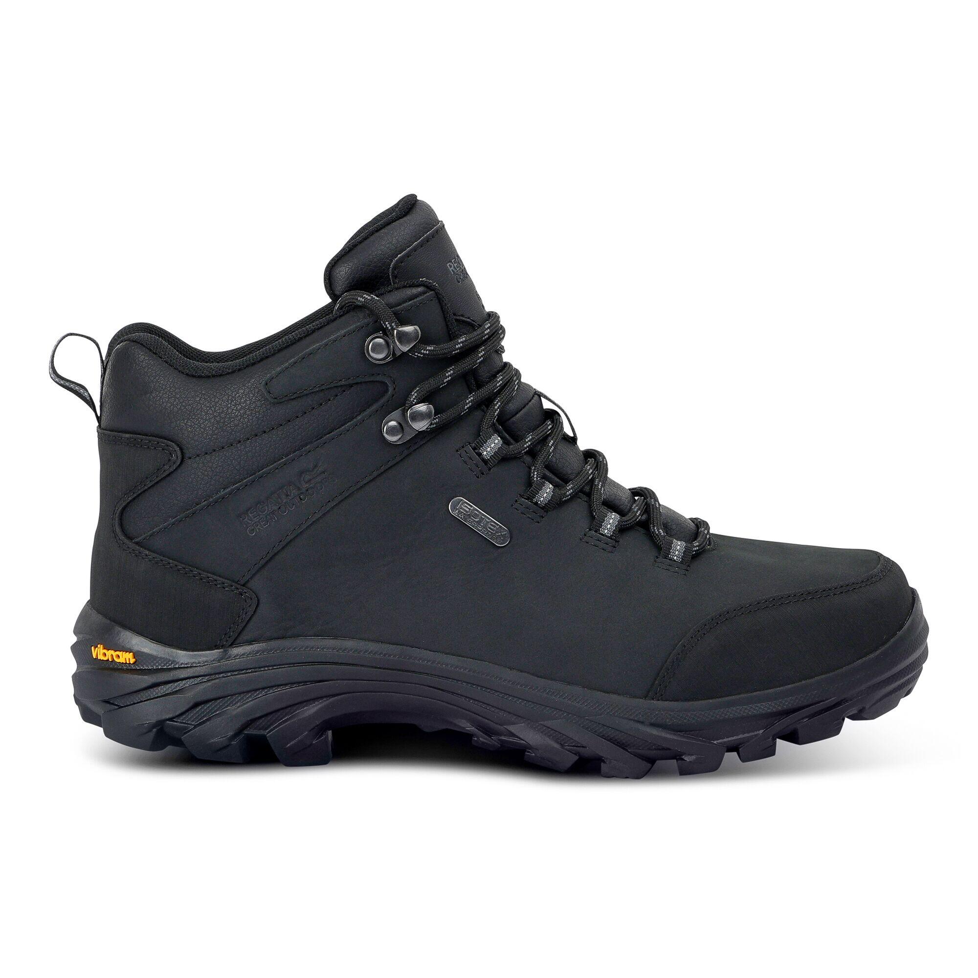 Burrell Skórzane męskie wodoodporne buty turystyczne Vibram
